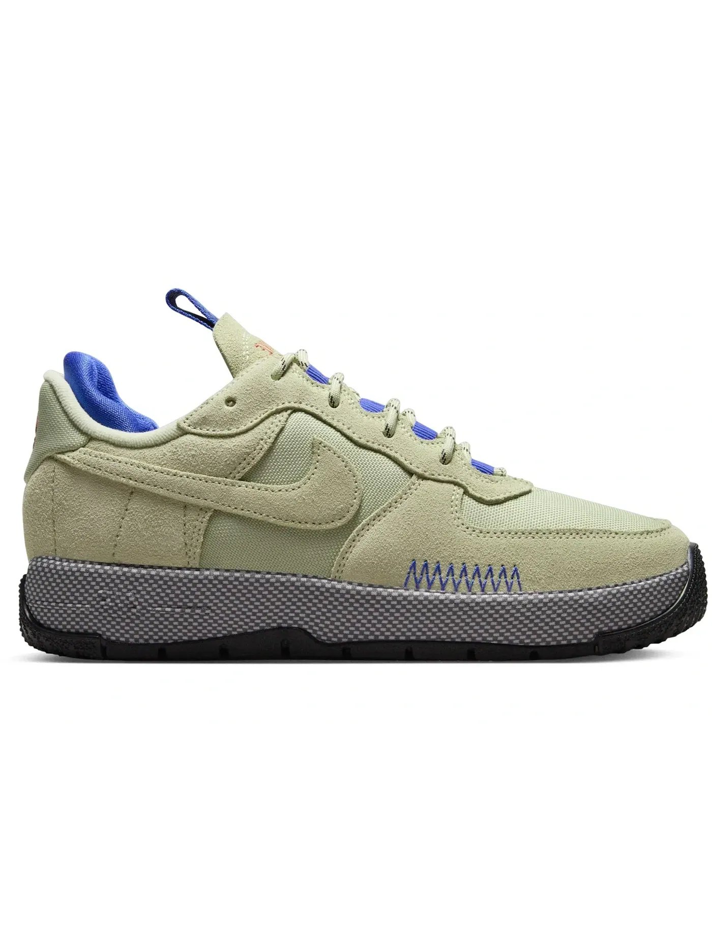 Женские кроссовки Nike Air Force 1 Wild, Оливковый Ореол/Аквариус Блю/Эшен Слейт/Рейсер Блю — изображение 1 из 1