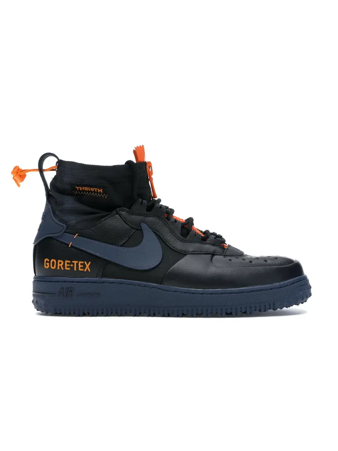 Мужские ботинки Nike Air Force 1 Winter Gore-Tex Black Bright Ceramic Thunder Blue — изображение 1 из 4