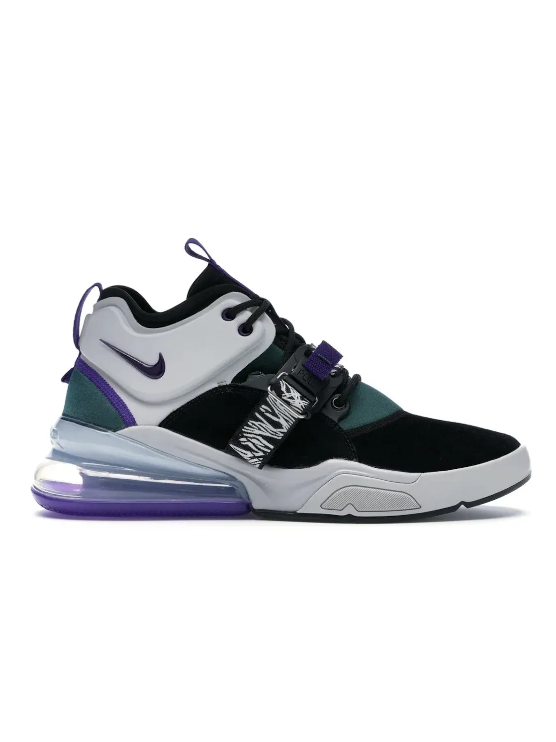 Мужские кроссовки высокие с принтом Nike Air Force 270 Carnivore Nike — изображение 1 из 4, черный/фиолетовый-темный