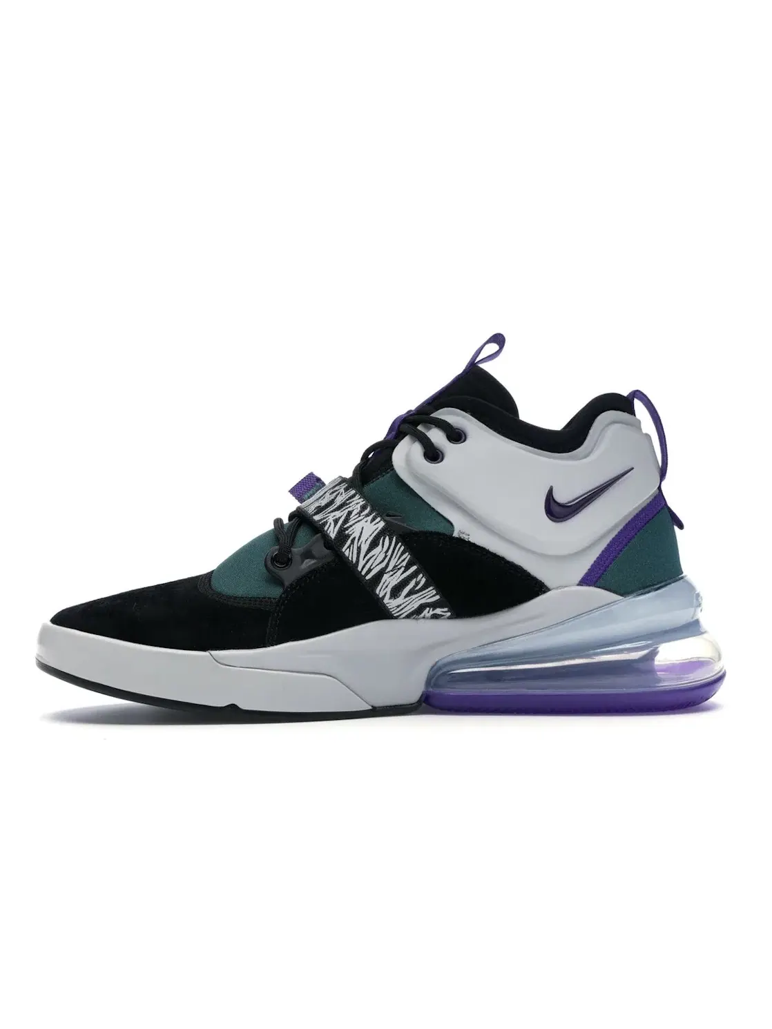Мужские кроссовки высокие с принтом Nike Air Force 270 Carnivore Nike — изображение 3 из 4, черный/фиолетовый-темный