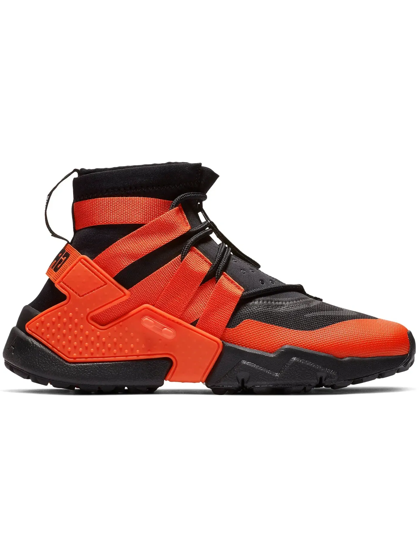 Мужские ботинки с высоким берцем Nike Air Huarache Gripp — изображение 1 из 1, черный/оранжевый-белый