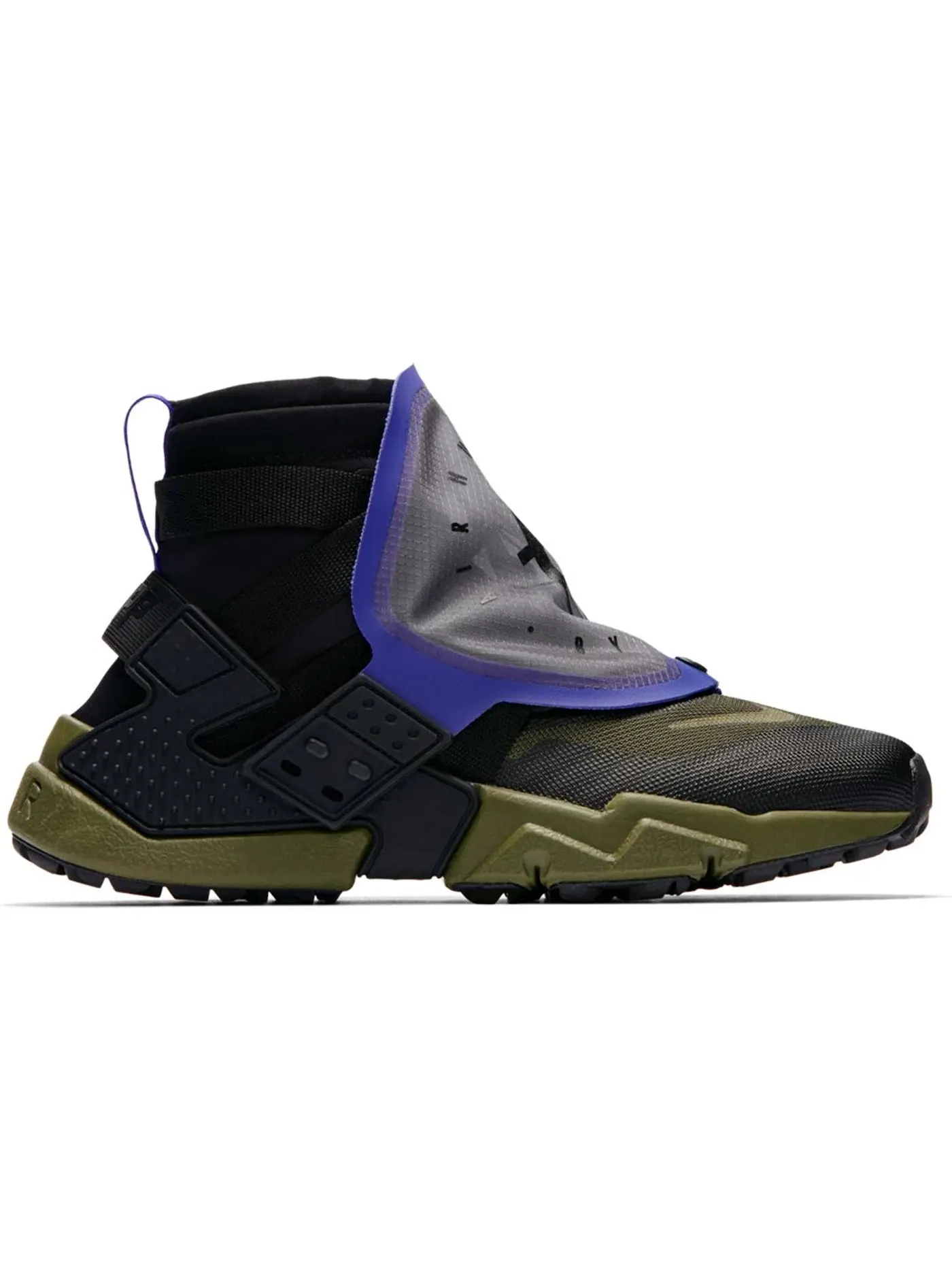 Мужские ботинки с высоким берцем Nike Air Huarache Gripp — изображение 1 из 1, черный/оливковый-индиго