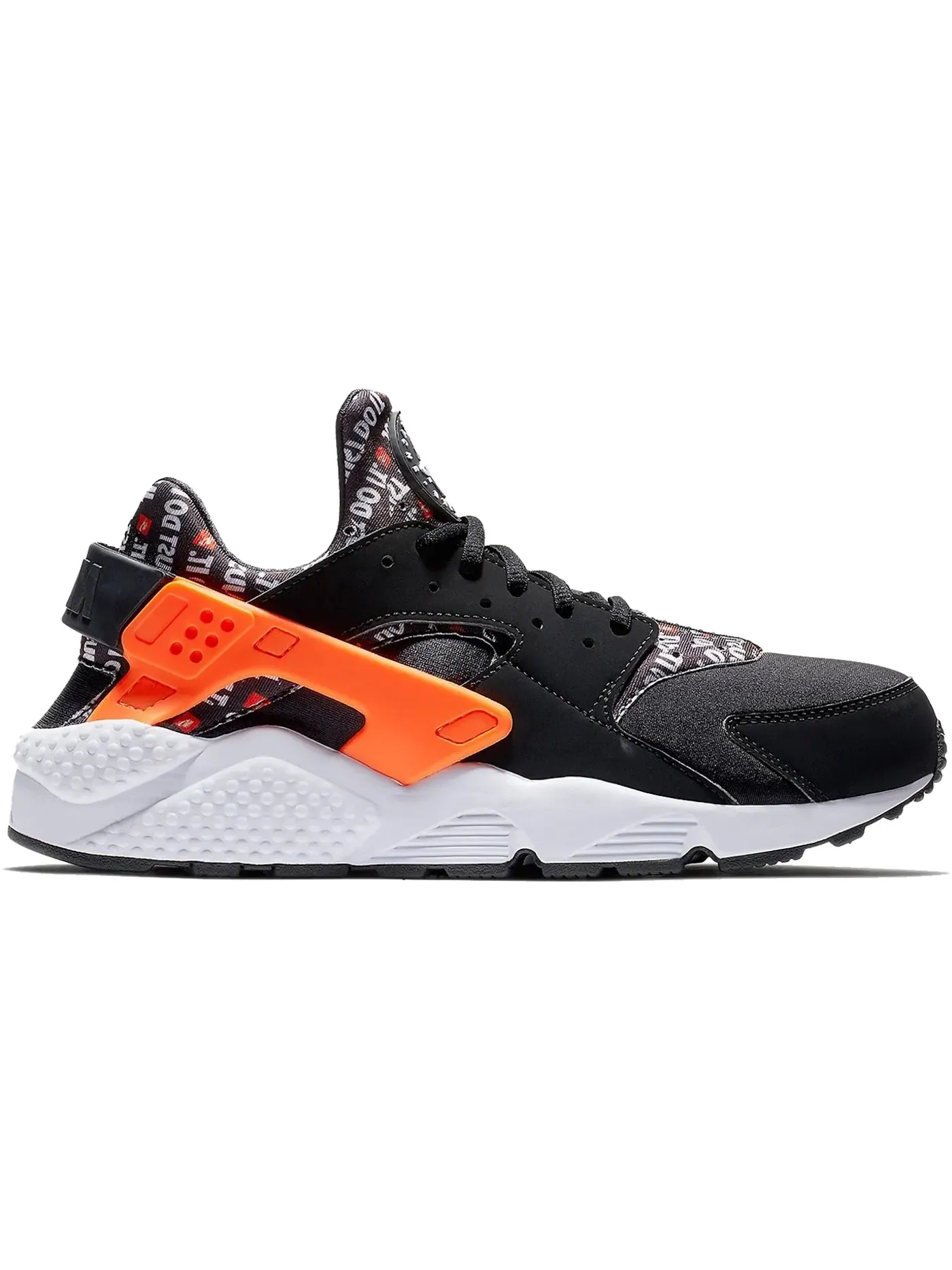 Мужские кроссовки Lifestyle Nike Air Huarache Run — изображение 1 из 1, черный/оранжевый-белый