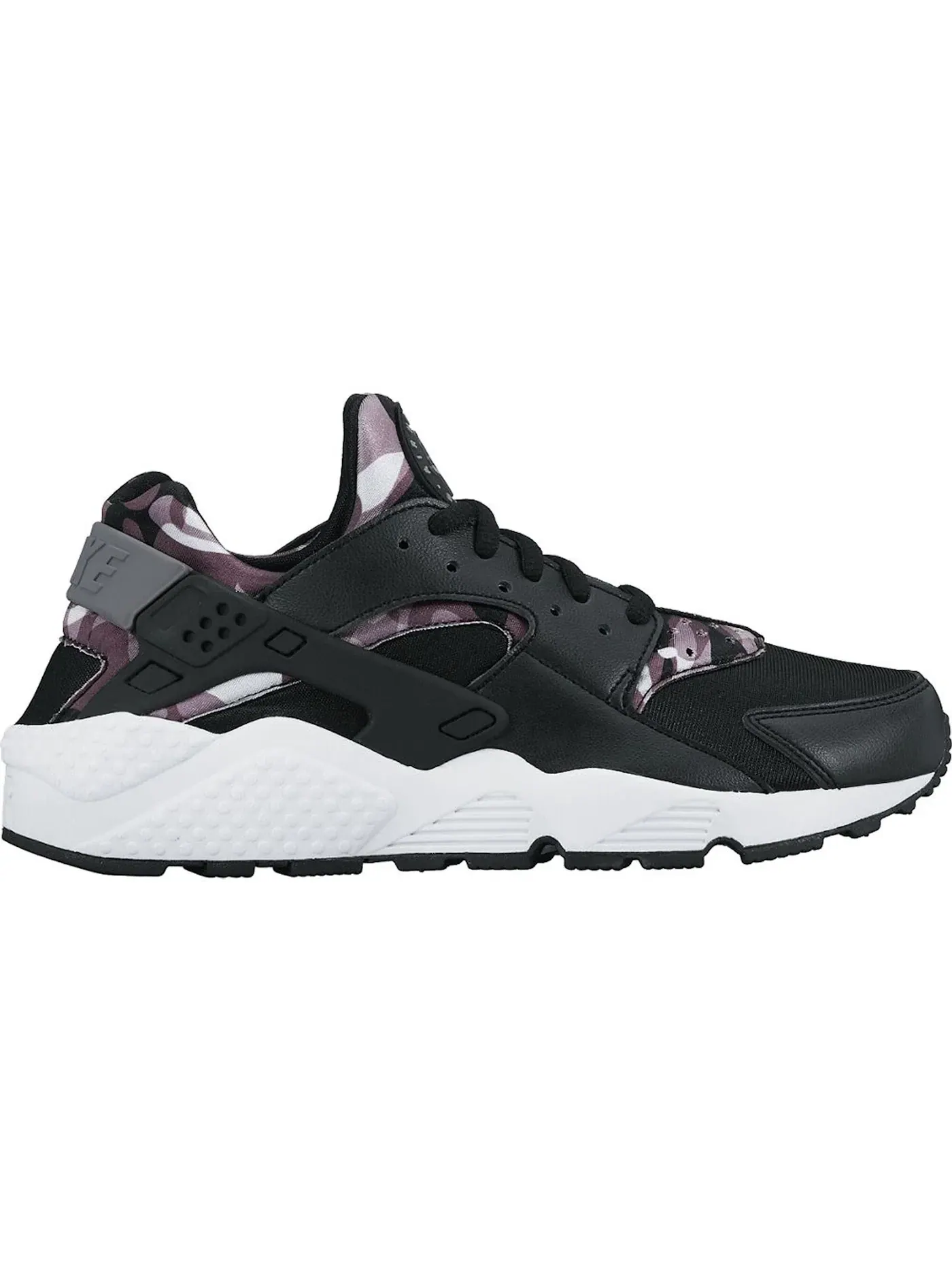 Женские кроссовки с камуфляжным принтом Nike Air Huarache Run — изображение 1 из 1, черный/серый