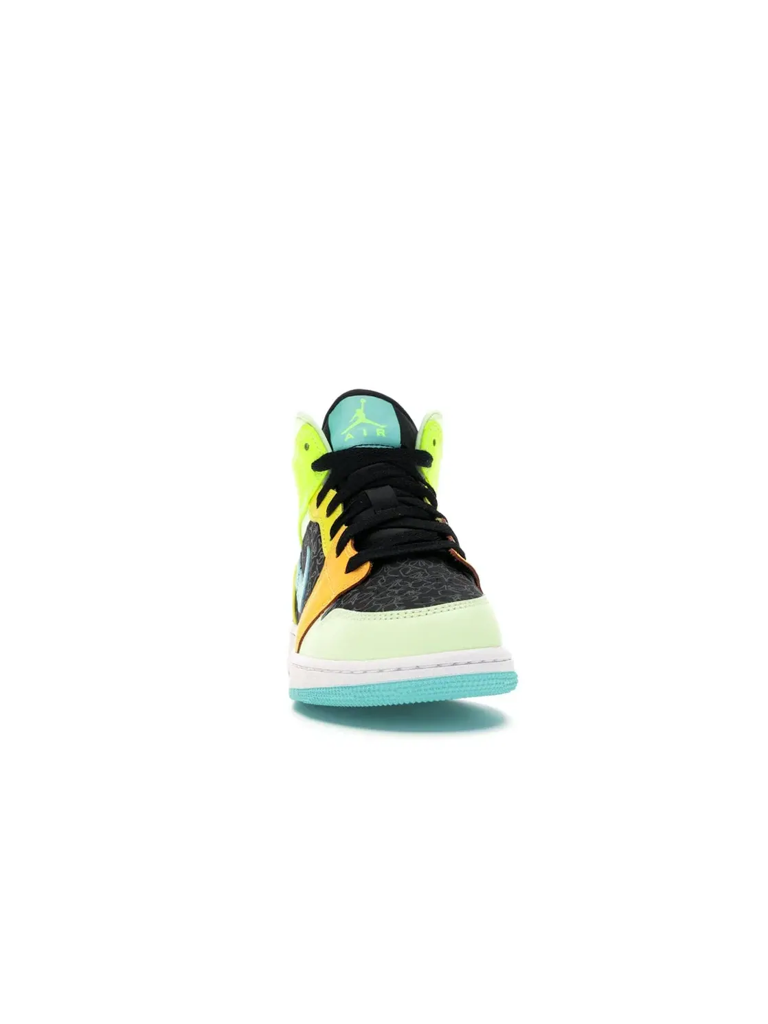 Детские кроссовки Lifestyle с принтом Jordan 1 Mid SE Aurora Green — изображение 2 из 4, черный/зеленый