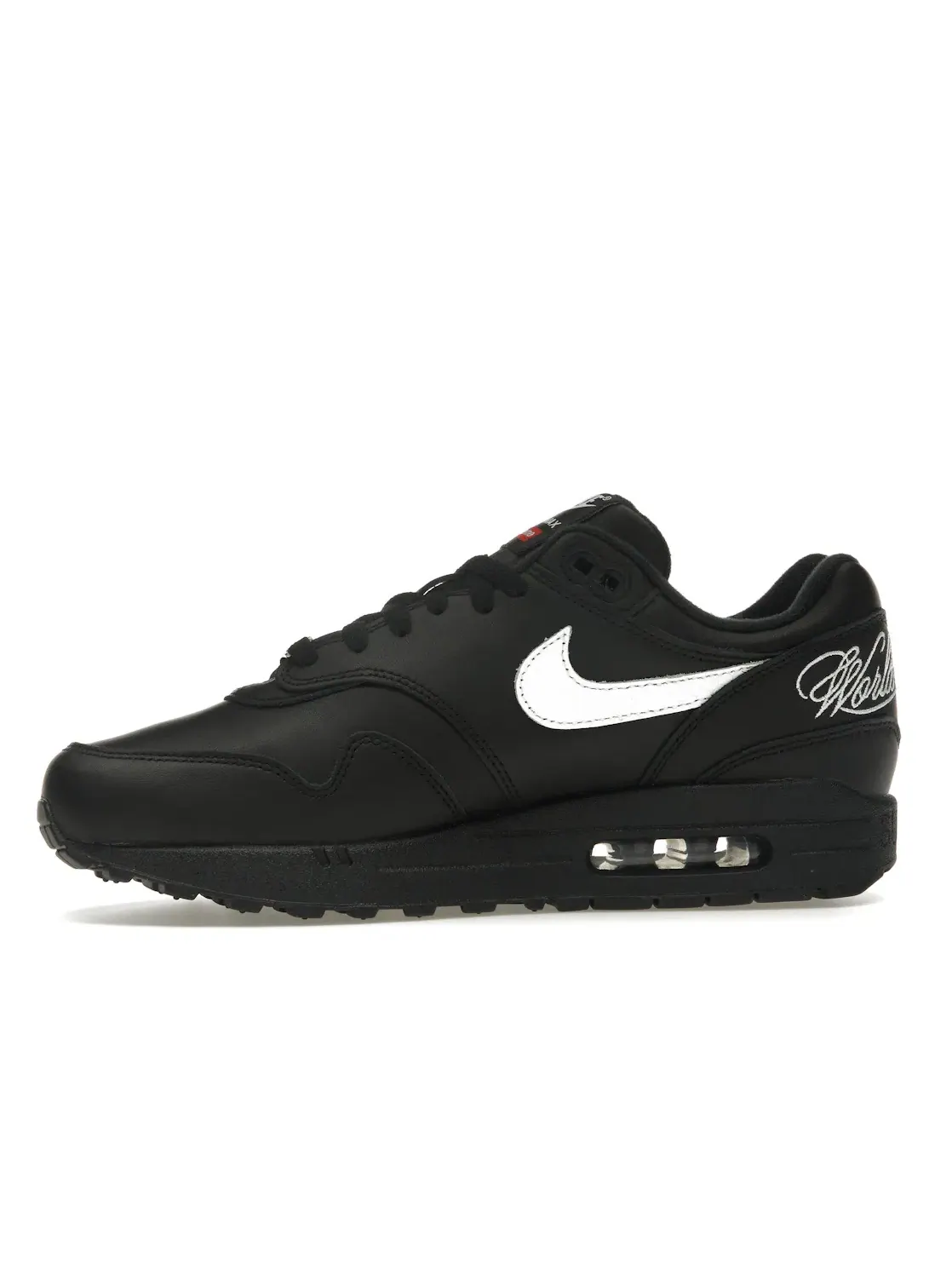 Мужские кроссовки Lifestyle с кожаным верхом Nike Air Max 1 '87 SP Supreme — изображение 3 из 4, черный/белый/черный
