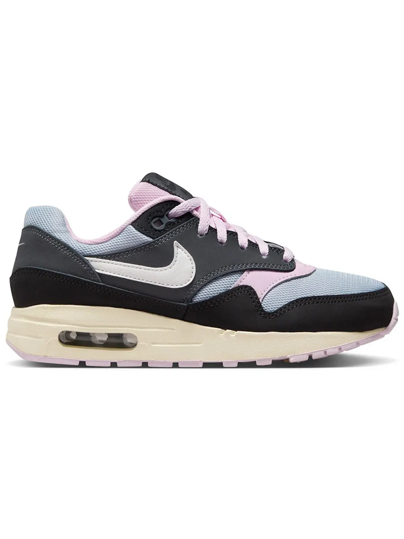 Детские кроссовки Lifestyle Nike Air Max 1 — изображение 1 из 1, черный/белый//розовый