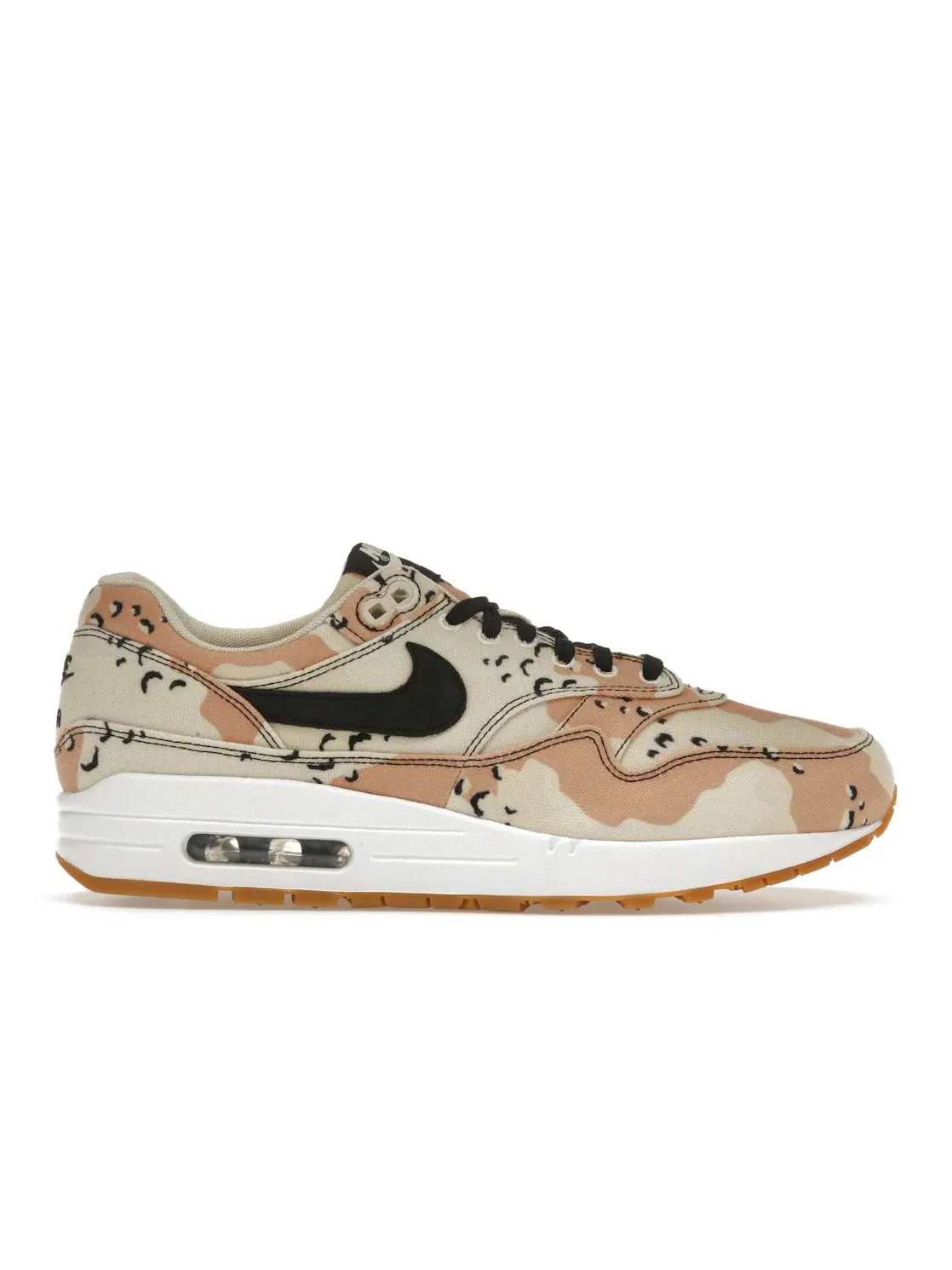 Мужские кроссовки Lifestyle с камуфляжным принтом Nike Air Max 1 — изображение 1 из 4, черный--светлый кремовый