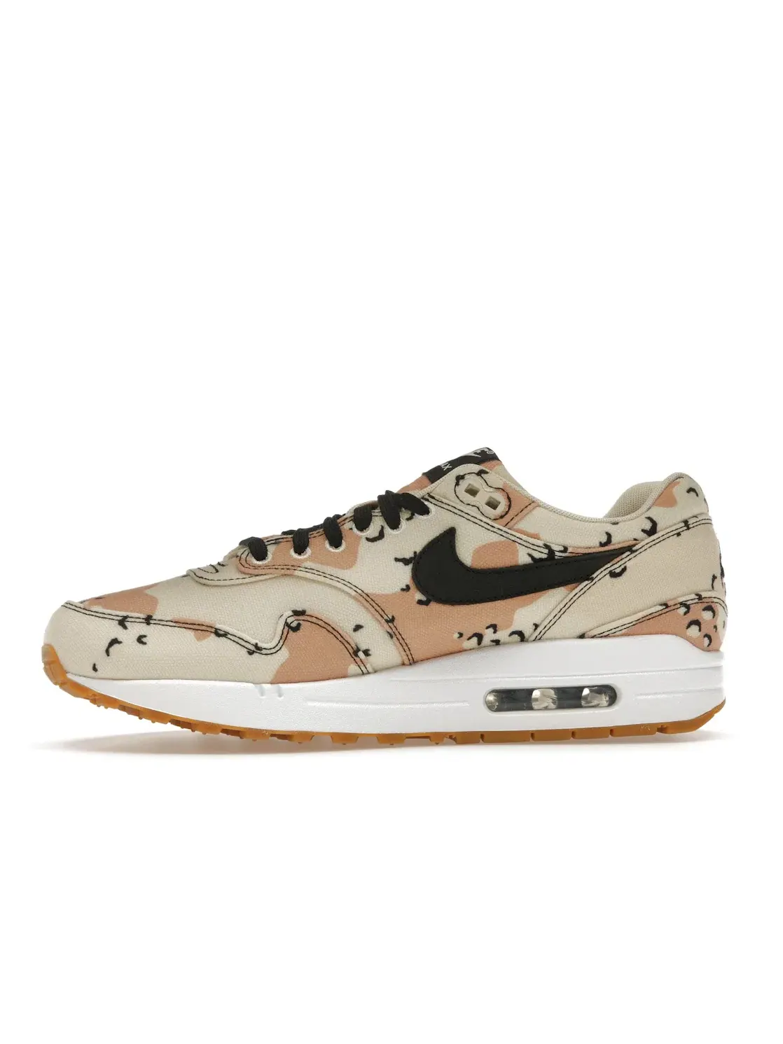 Мужские кроссовки Lifestyle с камуфляжным принтом Nike Air Max 1 — изображение 3 из 4, черный--светлый кремовый
