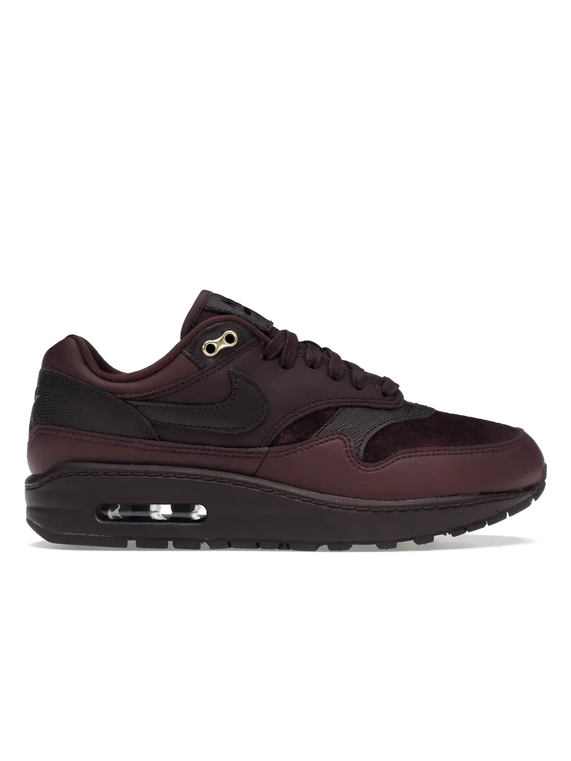 Женские кроссовки с амортизацией Nike Air Max 1 — изображение 1 из 4, бордовый