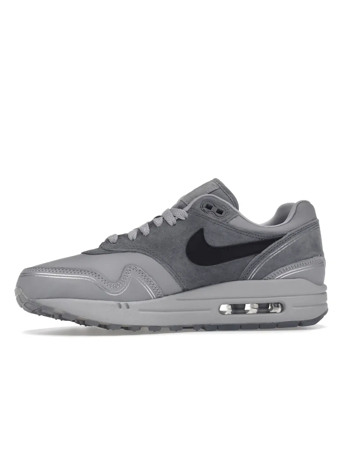Мужские кроссовки с замшевым верхом Nike Air Max 1 — изображение 3 из 4, серый/черный-серый