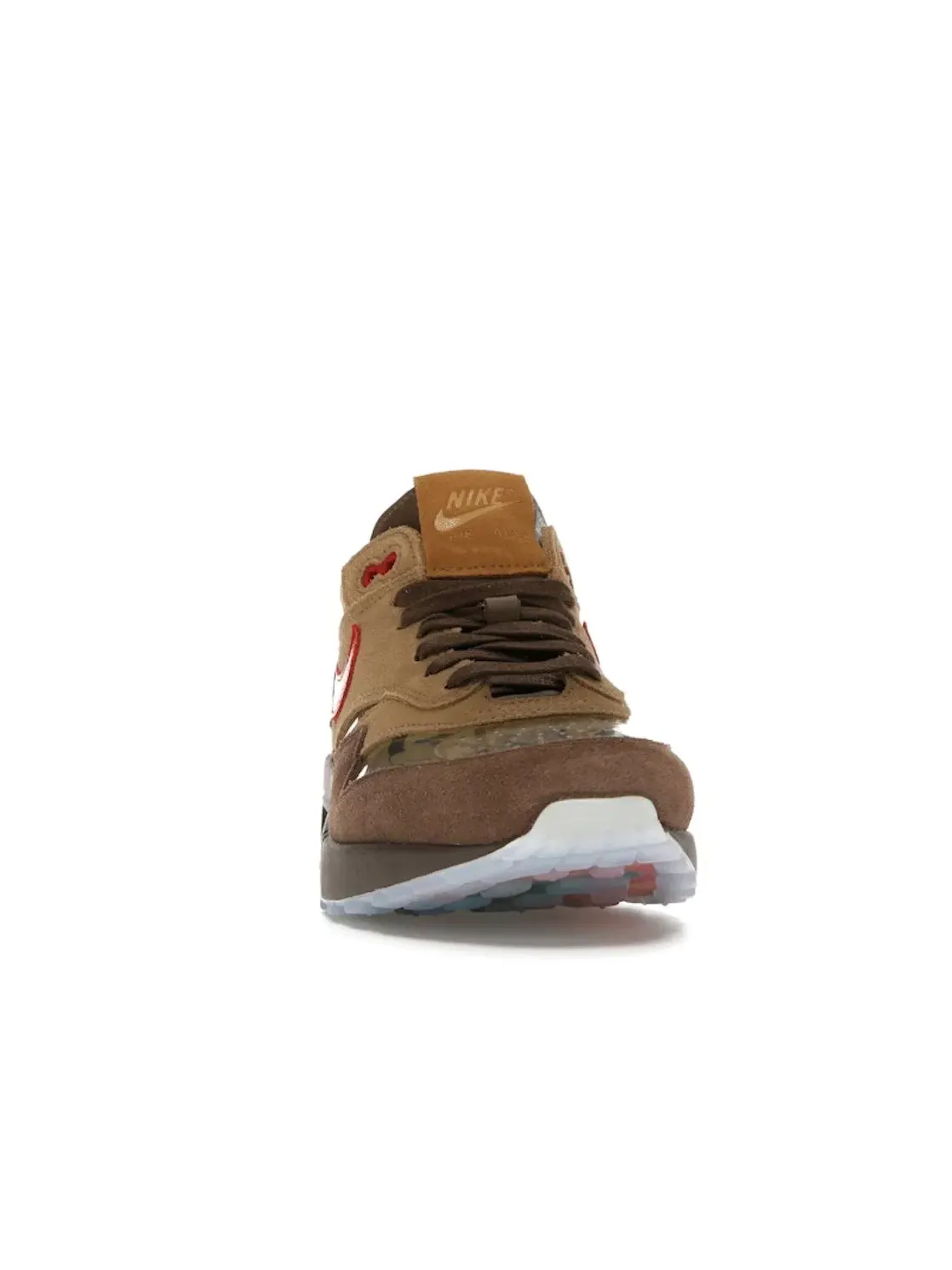 Мужские кроссовки Lifestyle с принтом Nike Air Max 1 CLOT Kiss of Death CHA — изображение 2 из 4, бежевый/красный
