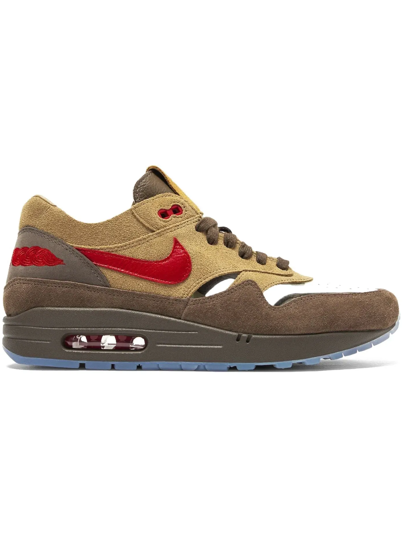 Мужские кроссовки lifestyle Nike Air Max 1 CLOT Kiss of Death CHA — изображение 1 из 2, бежевый/красный