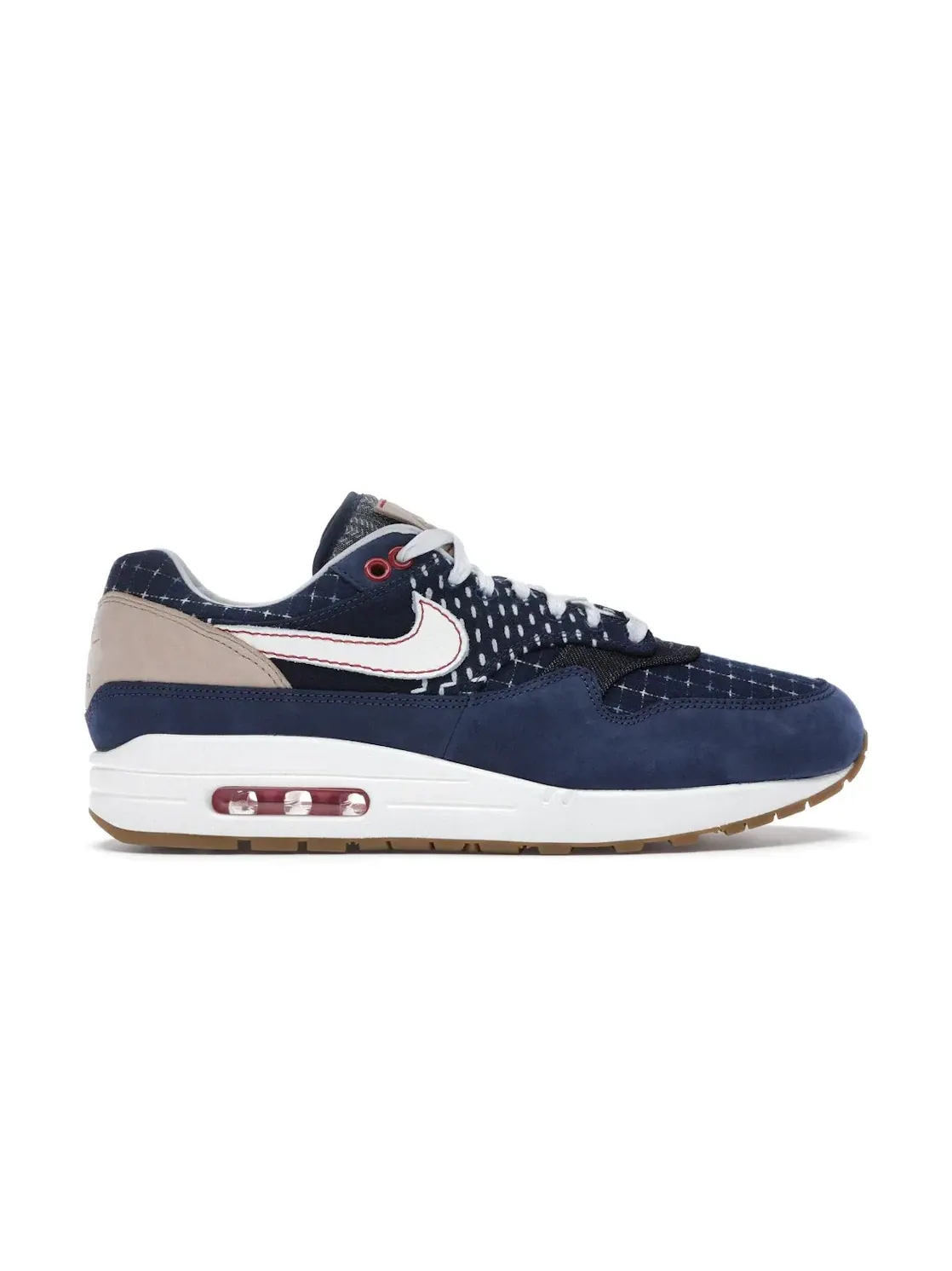 Мужские кроссовки джинсовые Nike Air Max 1 — изображение 1 из 4, синий/-синий-бежевый
