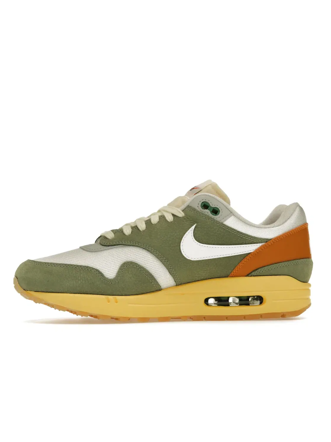 Женские кроссовки с многослойным дизайном Nike Air Max 1 — изображение 3 из 4, зеленый/белый-оранжевый