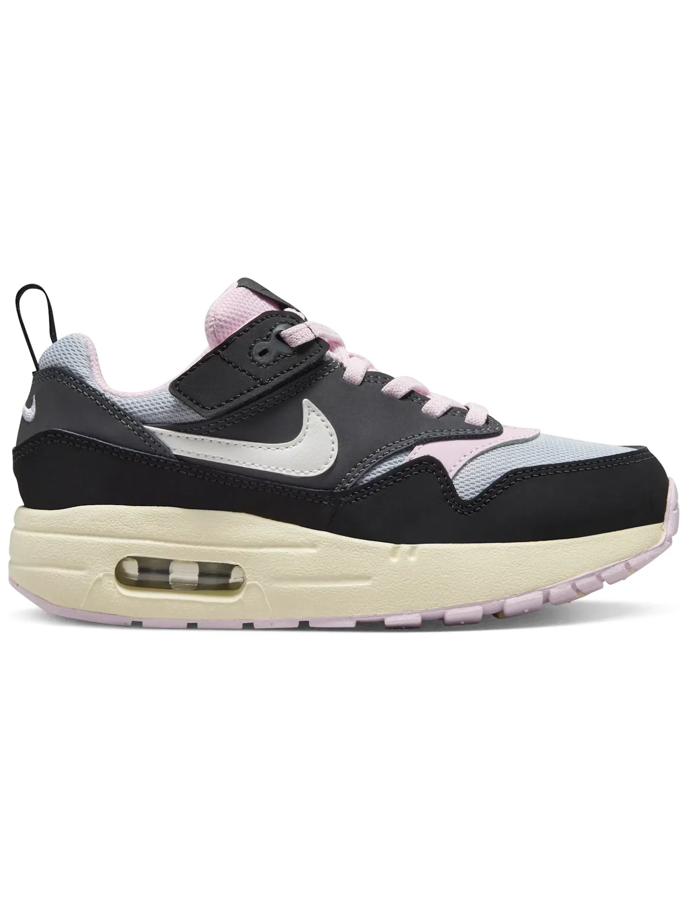 Детские кроссовки Lifestyle Nike Air Max 1 EasyOn — изображение 1 из 1, черный//розовый/белый