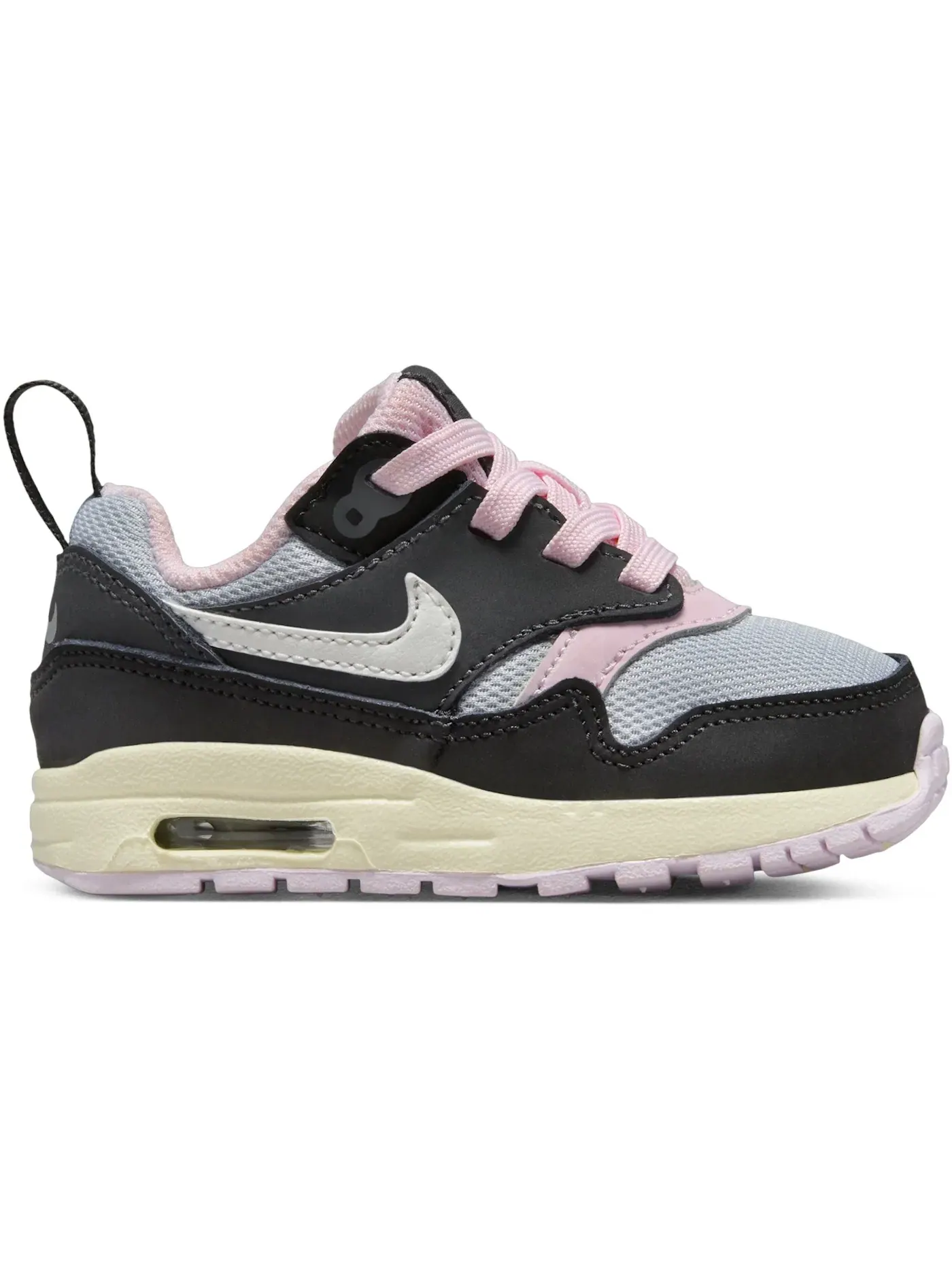 Детские кроссовки Lifestyle с системой EasyOn Nike Air Max 1 EasyOn Nike — изображение 1 из 1, черный//розовый/белый