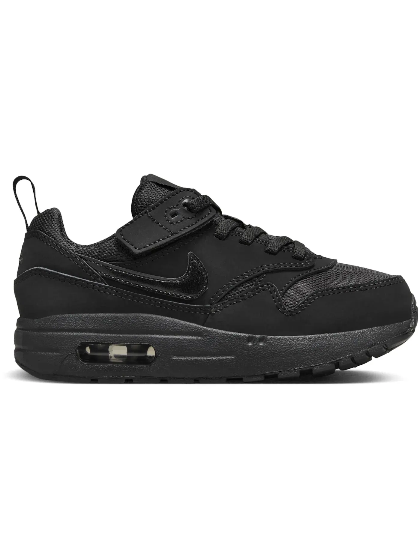 Детские кроссовки Lifestyle с технологией EasyOn Nike Air Max 1 EasyOn — изображение 1 из 1, черный/черный/черный