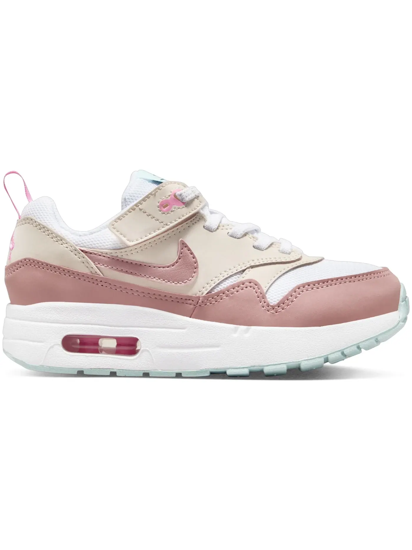 Детские кроссовки Lifestyle Nike Air Max 1 EasyOn — изображение 1 из 1, белый//розовый/красный