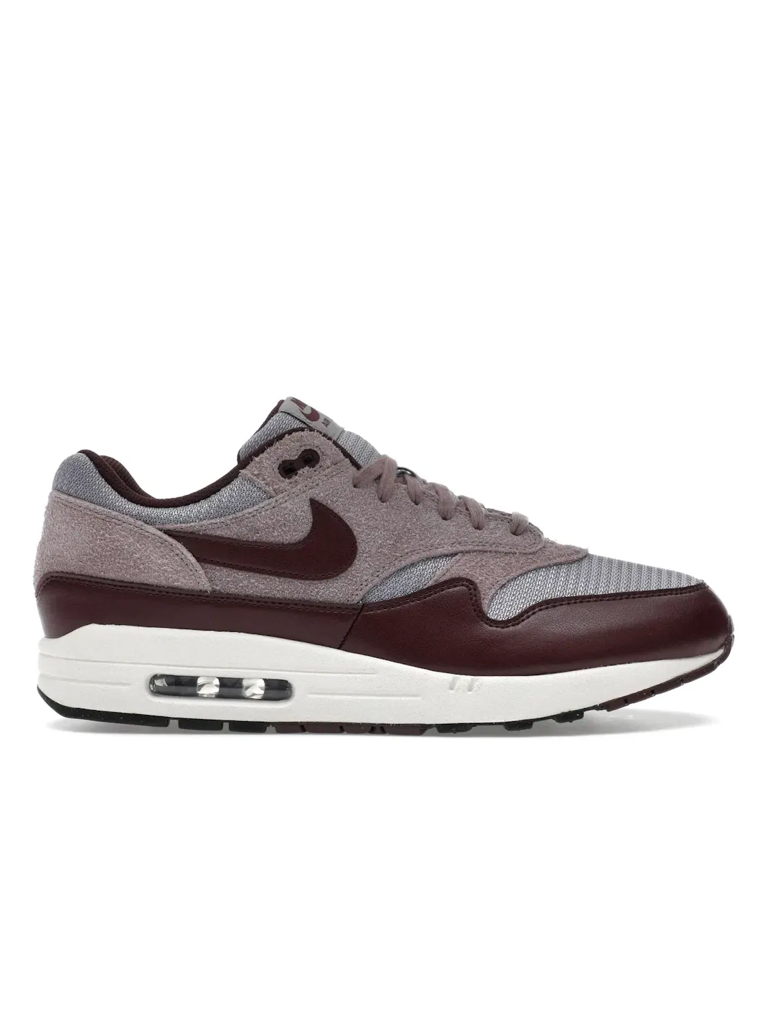 Мужские кроссовки lifestyle Nike Air Max 1 Essential PRM — изображение 1 из 4, серый/бордовый/серый