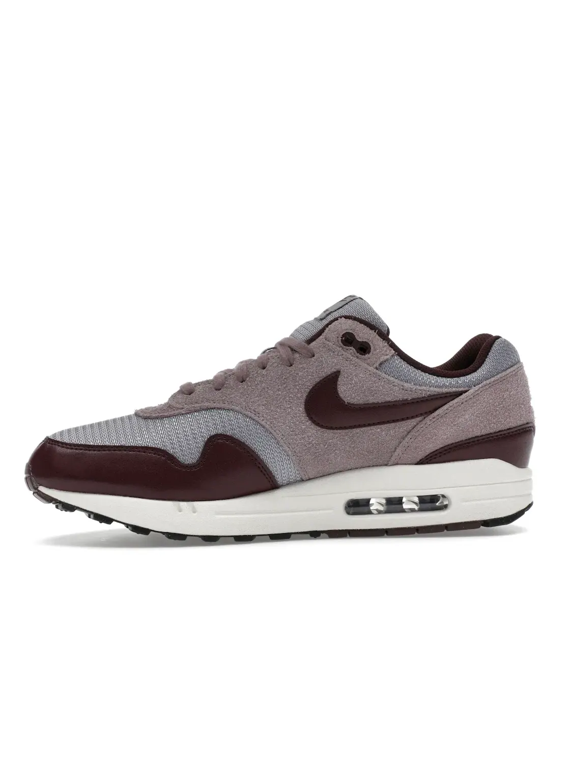 Мужские кроссовки lifestyle Nike Air Max 1 Essential PRM — изображение 3 из 4, серый/бордовый/серый