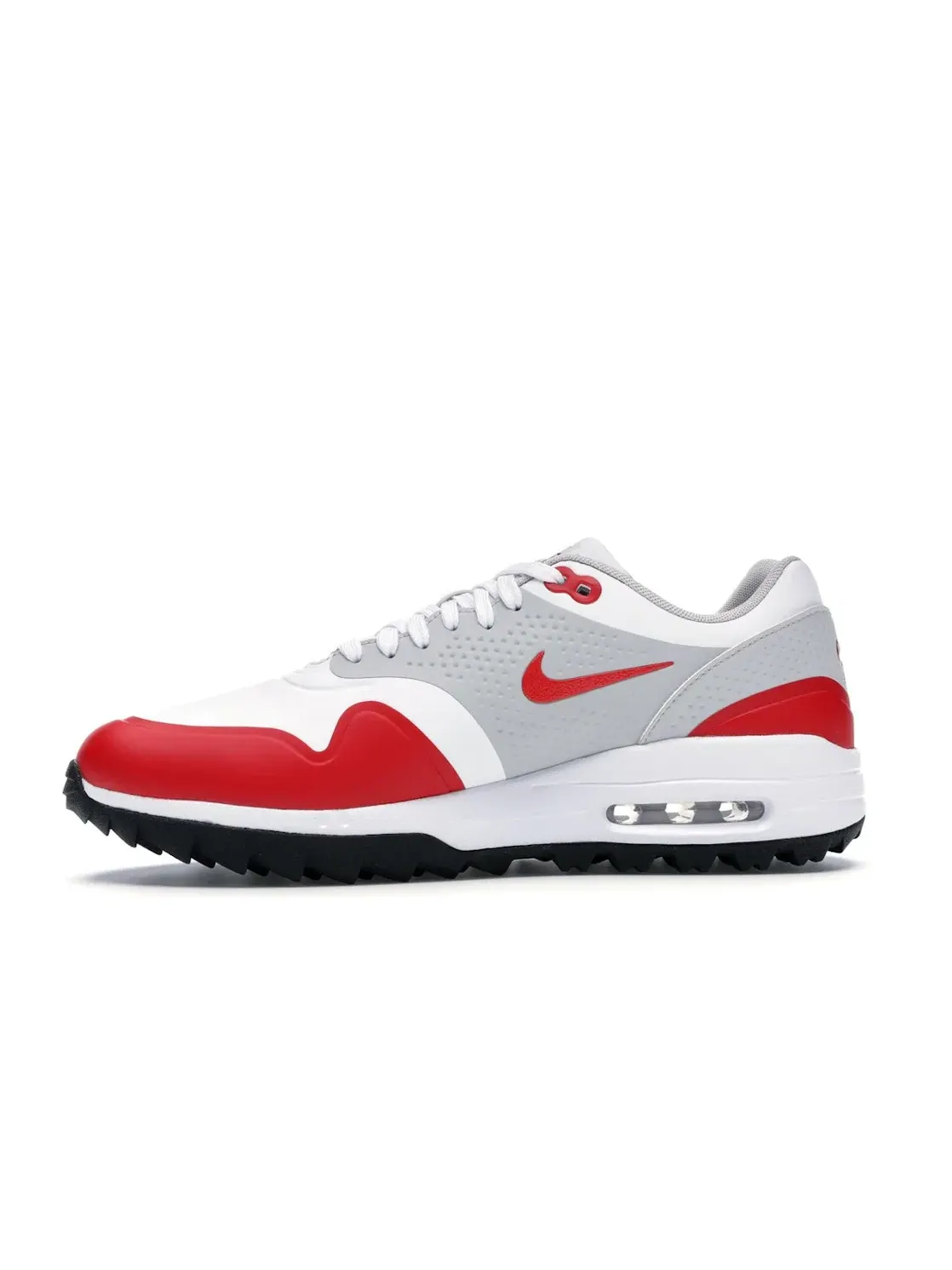 Мужские гольф-туфли с кроссовочным дизайном Nike Air Max 1 Golf — изображение 3 из 4, белый/серый-красный