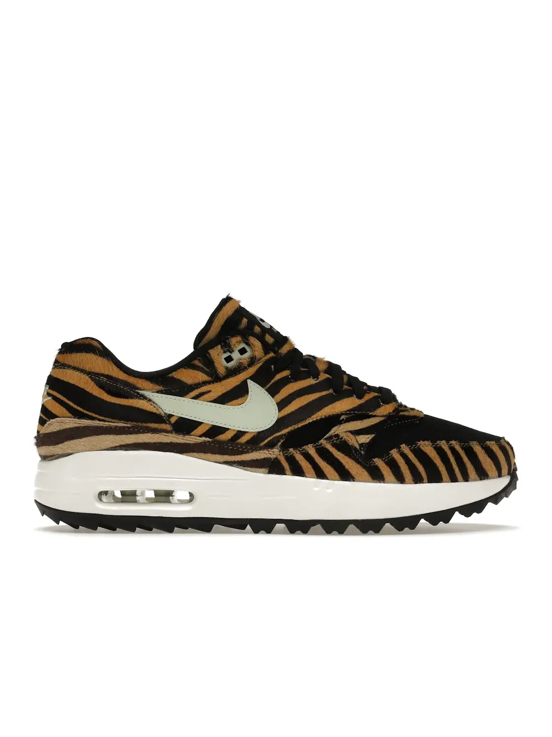 Мужские гольф-кроссовки с тигровым принтом Nike Air Max 1 Golf — изображение 1 из 4, черный//зеленый