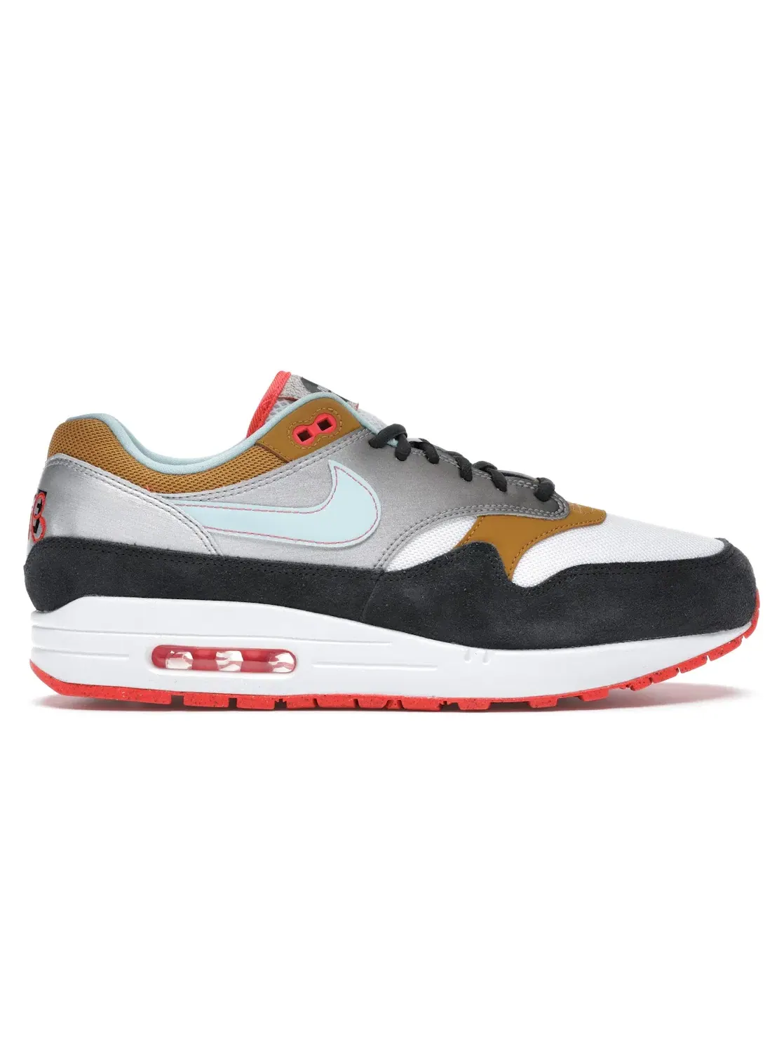 Мужские кроссовки Lifestyle с принтом Nike Air Max 1 Nike — изображение 1 из 4, белый/-темный серый