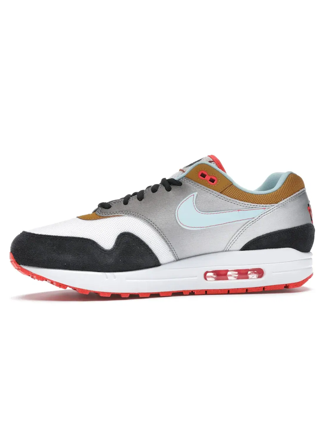 Мужские кроссовки Lifestyle с принтом Nike Air Max 1 Nike — изображение 3 из 4, белый/-темный серый