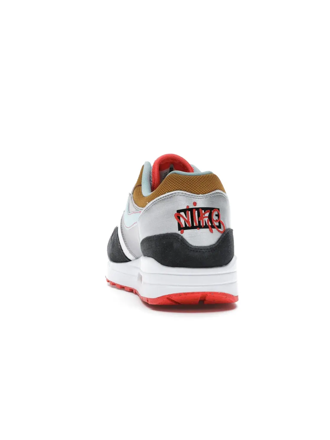 Мужские кроссовки Lifestyle с принтом Nike Air Max 1 Nike — изображение 4 из 4, белый/-темный серый