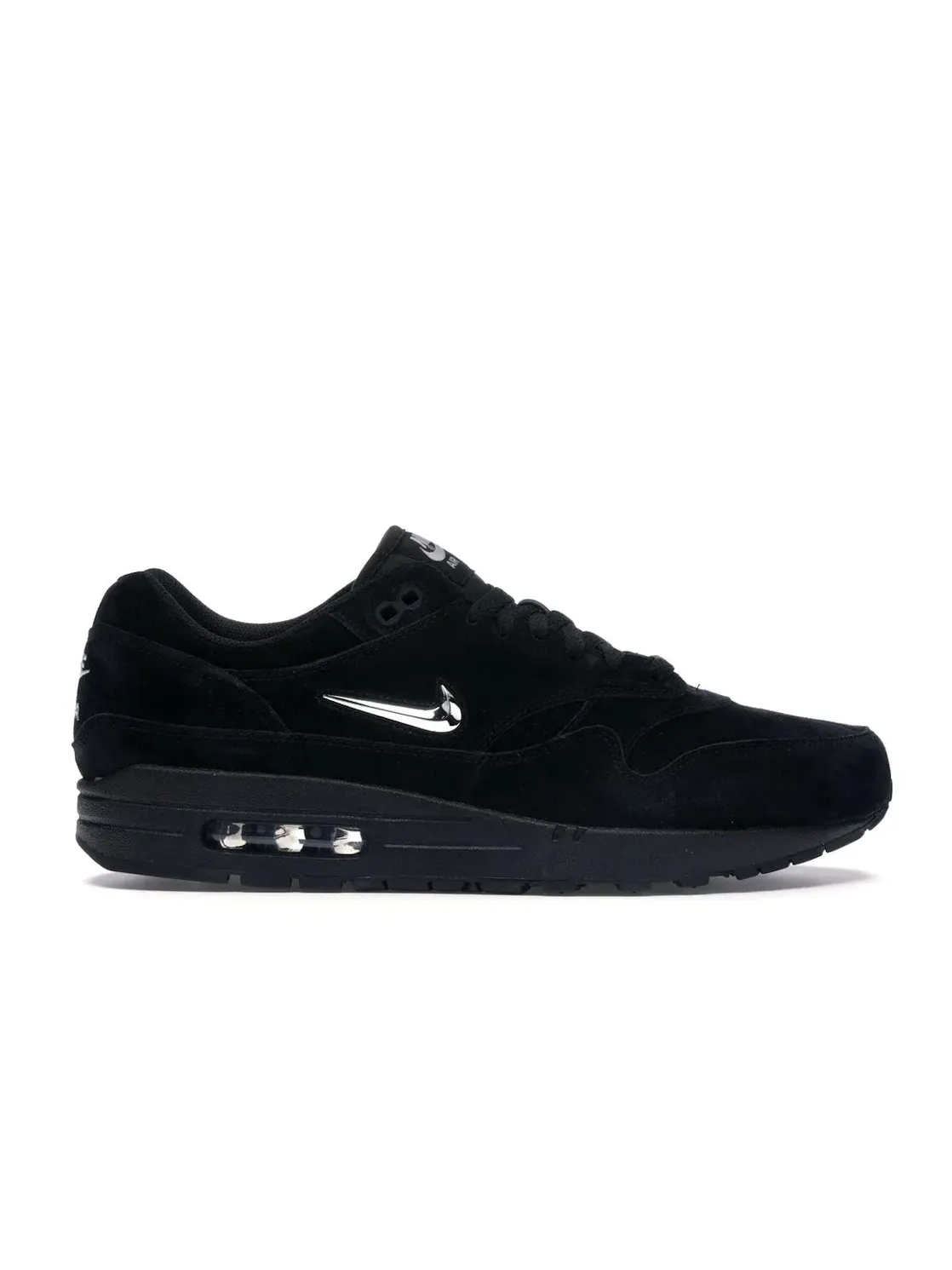 Мужские кроссовки Lifestyle с прозрачным Swoosh Nike Air Max 1 — изображение 1 из 4, черный/-черный