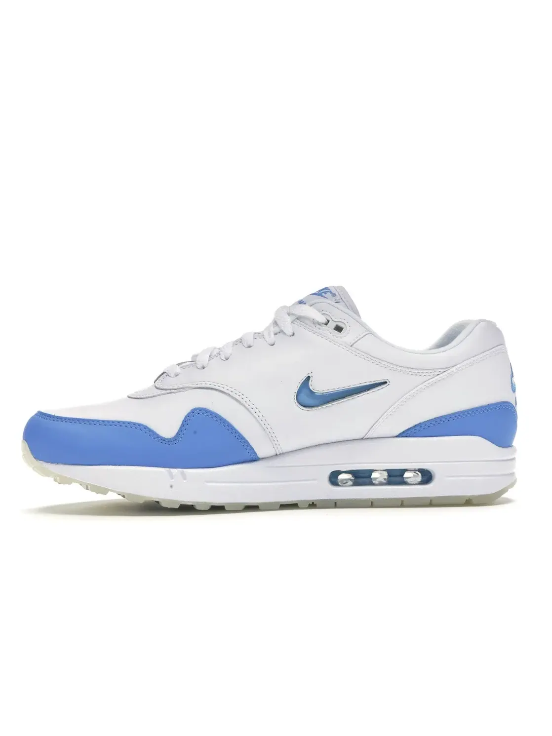 Мужские кроссовки Lifestyle с премиальной кожи Nike Air Max 1 Jewel — изображение 3 из 4, белый/синий-синий