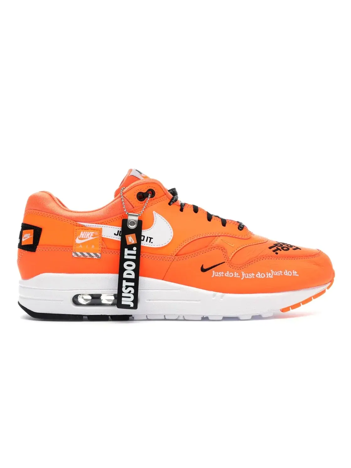 Женские кроссовки Lifestyle с принтом Nike Air Max 1 Just Do It Orange — изображение 1 из 4, оранжевый/белый-черный