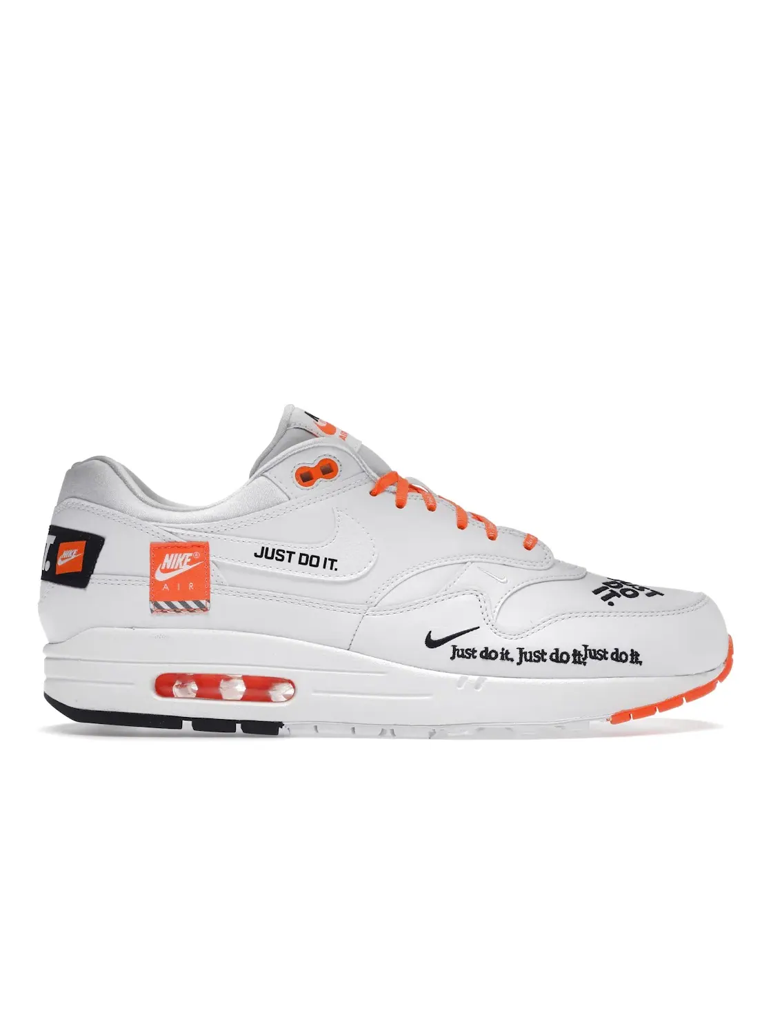 Мужские кроссовки Lifestyle Nike Air Max 1 Just Do It Pack — изображение 1 из 4, белый/белый-оранжевый