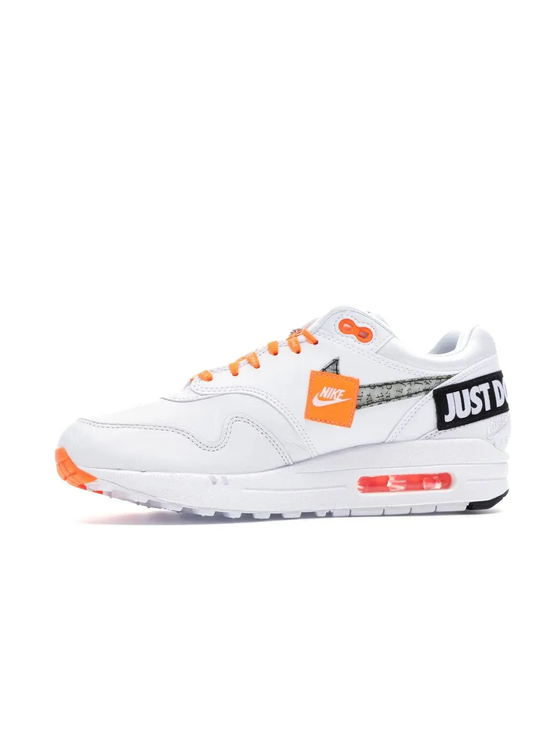 Женские кроссовки Lifestyle с принтом Nike Air Max 1 Nike — изображение 3 из 4, белый/черный-оранжевый