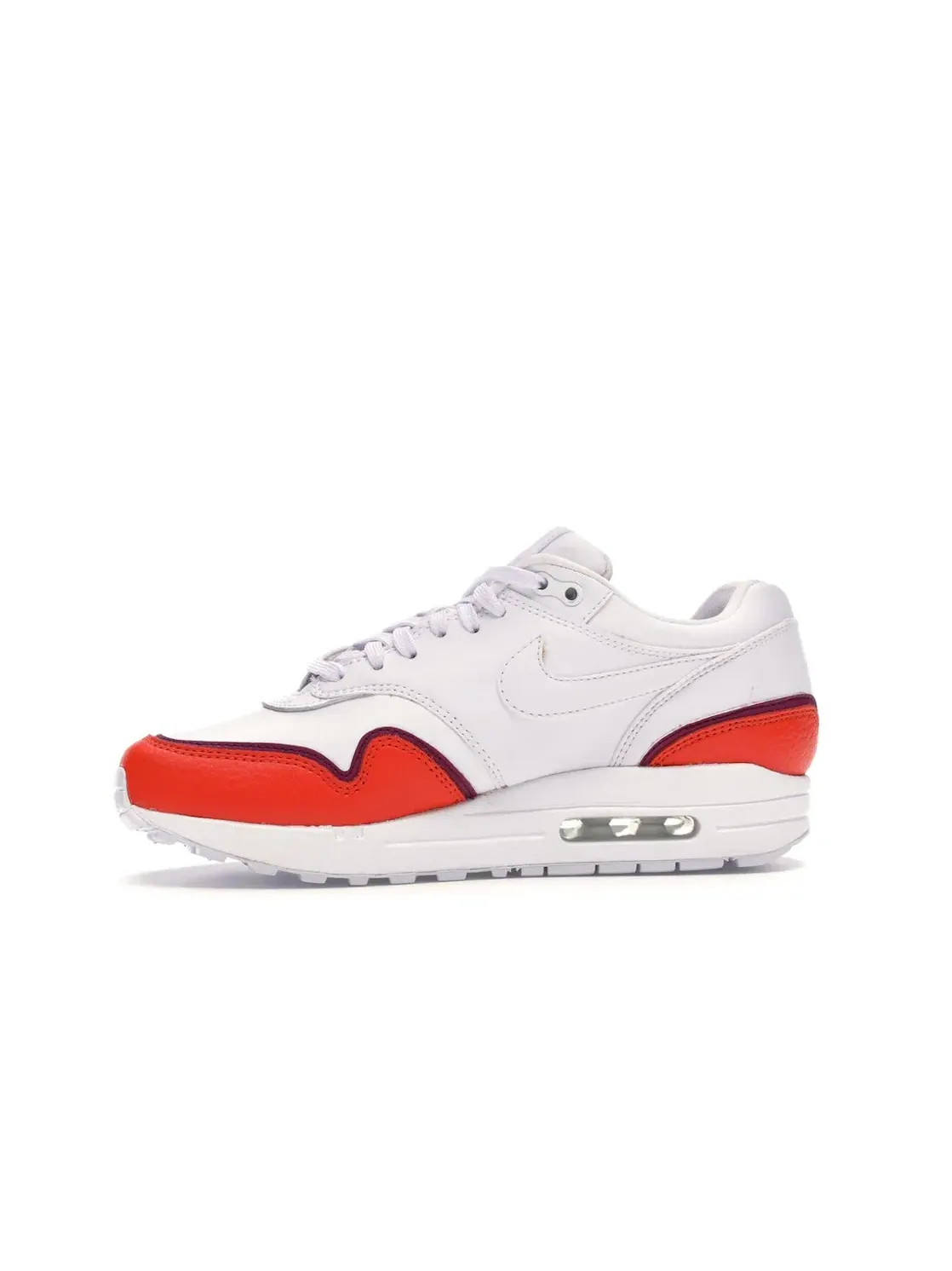 Женские кроссовки Lifestyle Nike Air Max 1 — изображение 3 из 4, белый/красный