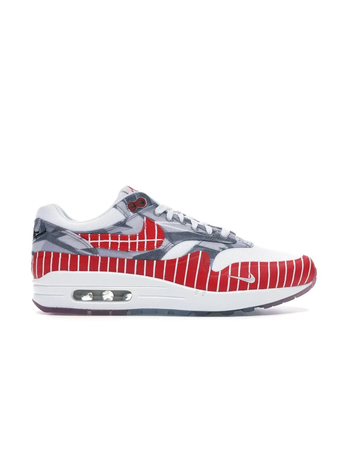 Мужские кроссовки с принтом Nike Air Max 1 Nike — изображение 1 из 4, белый/красный-серый
