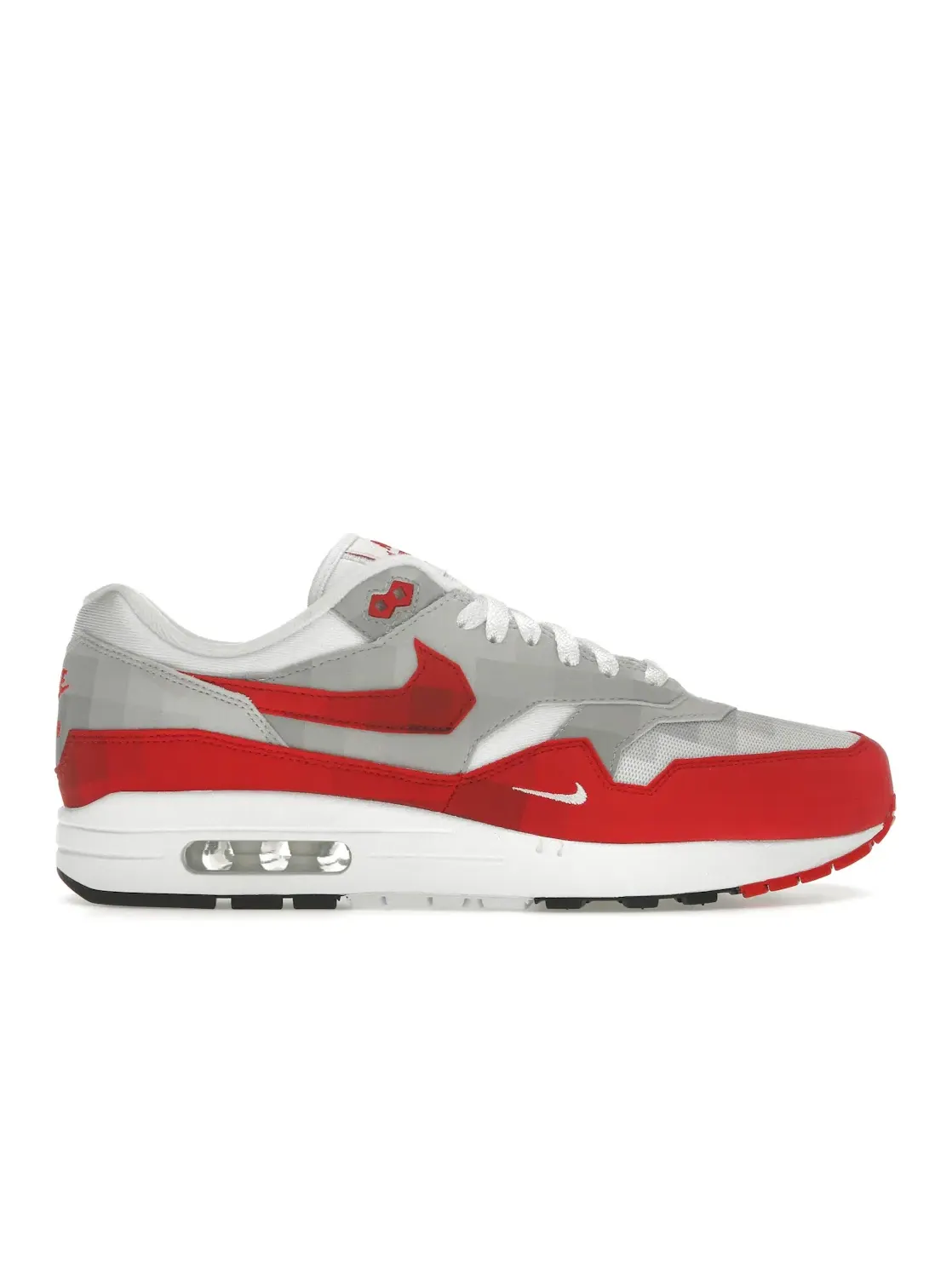Мужские кроссовки Lifestyle с полигональным принтом Nike Air Max 1 .SWOOSH Low Poly — изображение 1 из 4, красный/белый/серый