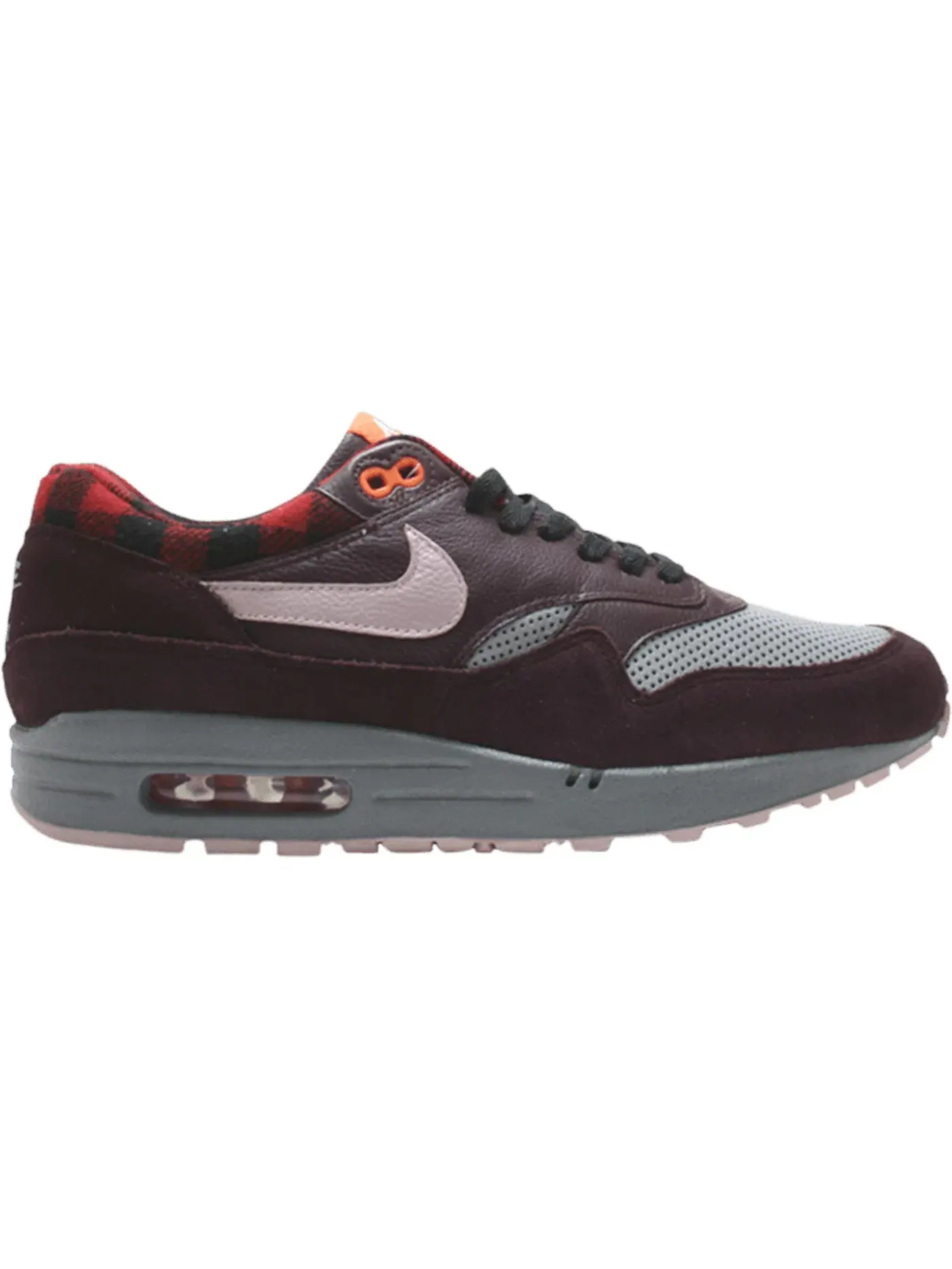 Мужские кроссовки Lifestyle Nike Air Max 1 Plaid — изображение 1 из 1, серый бордовый