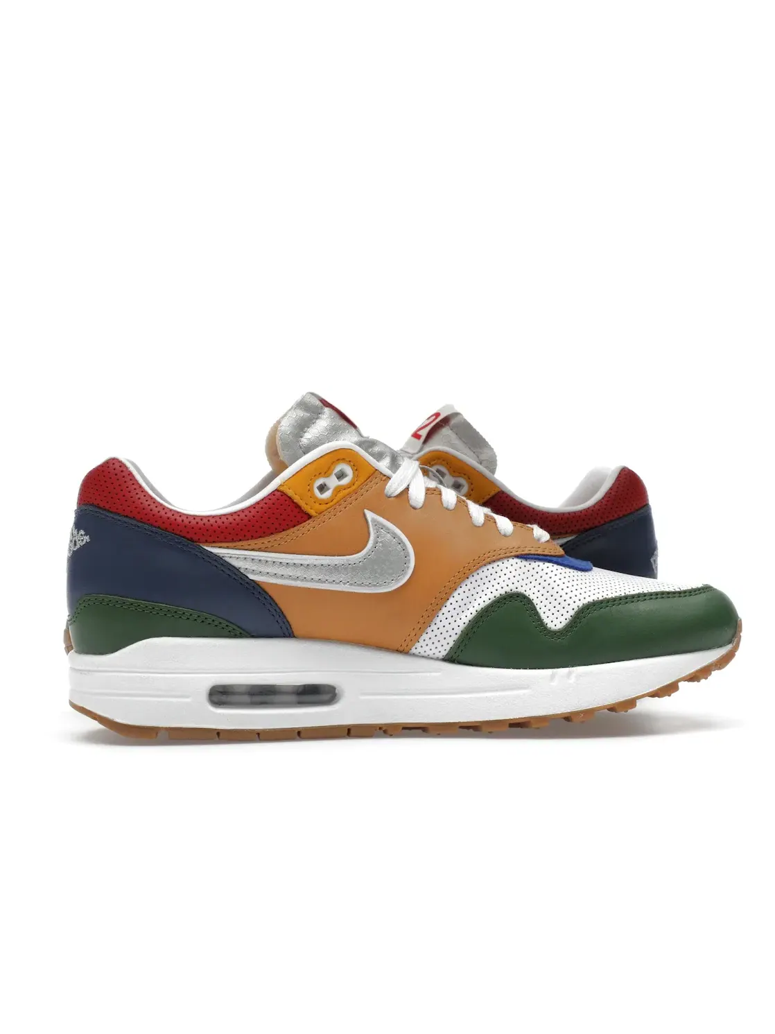 Мужские кроссовки Lifestyle Nike Air Max 1 — изображение 3 из 4, белый зеленый красный