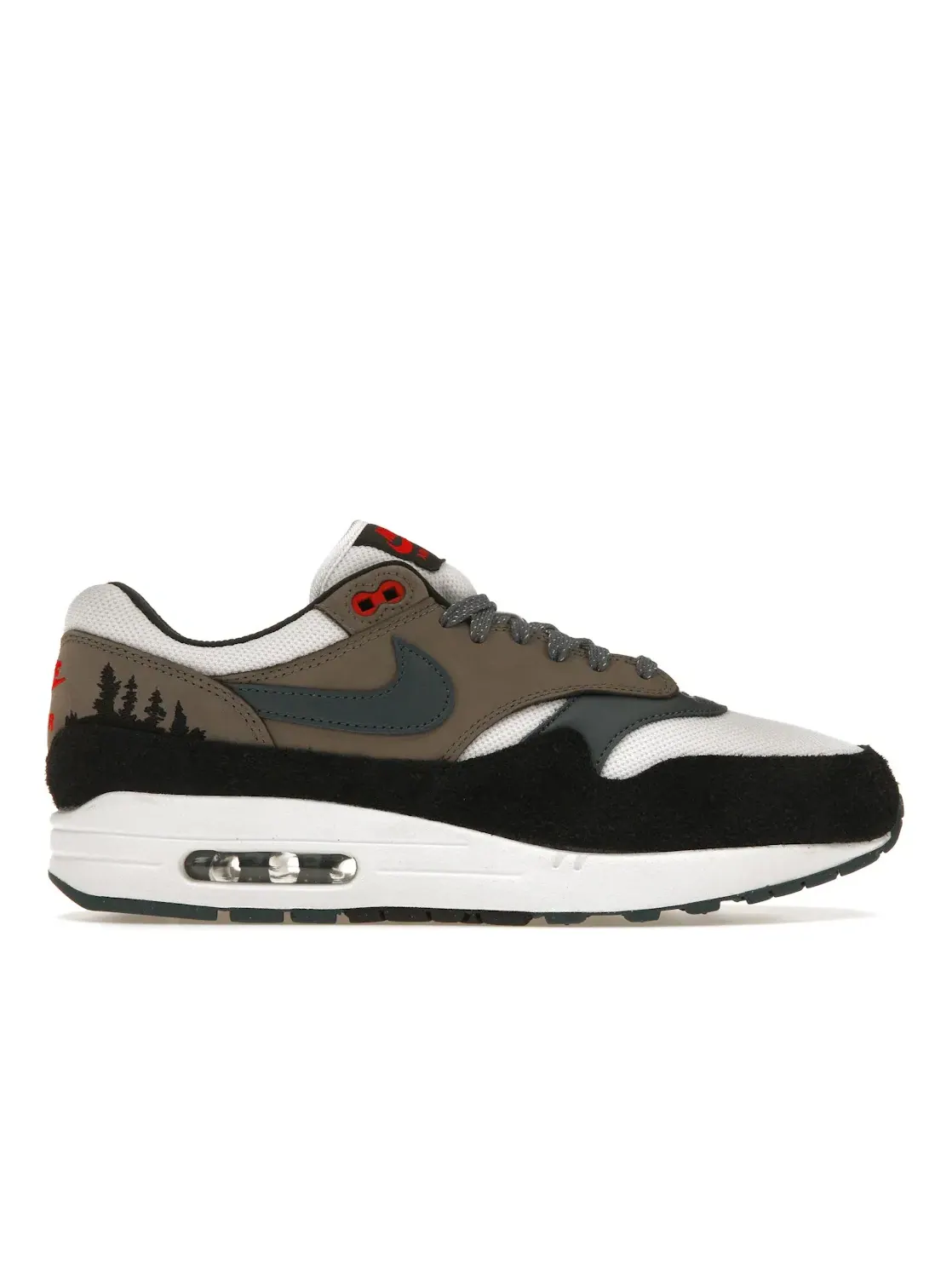 Мужские кроссовки Lifestyle с принтом Nike Air Max 1 PRM — изображение 1 из 4, белый/синий-черный-серый