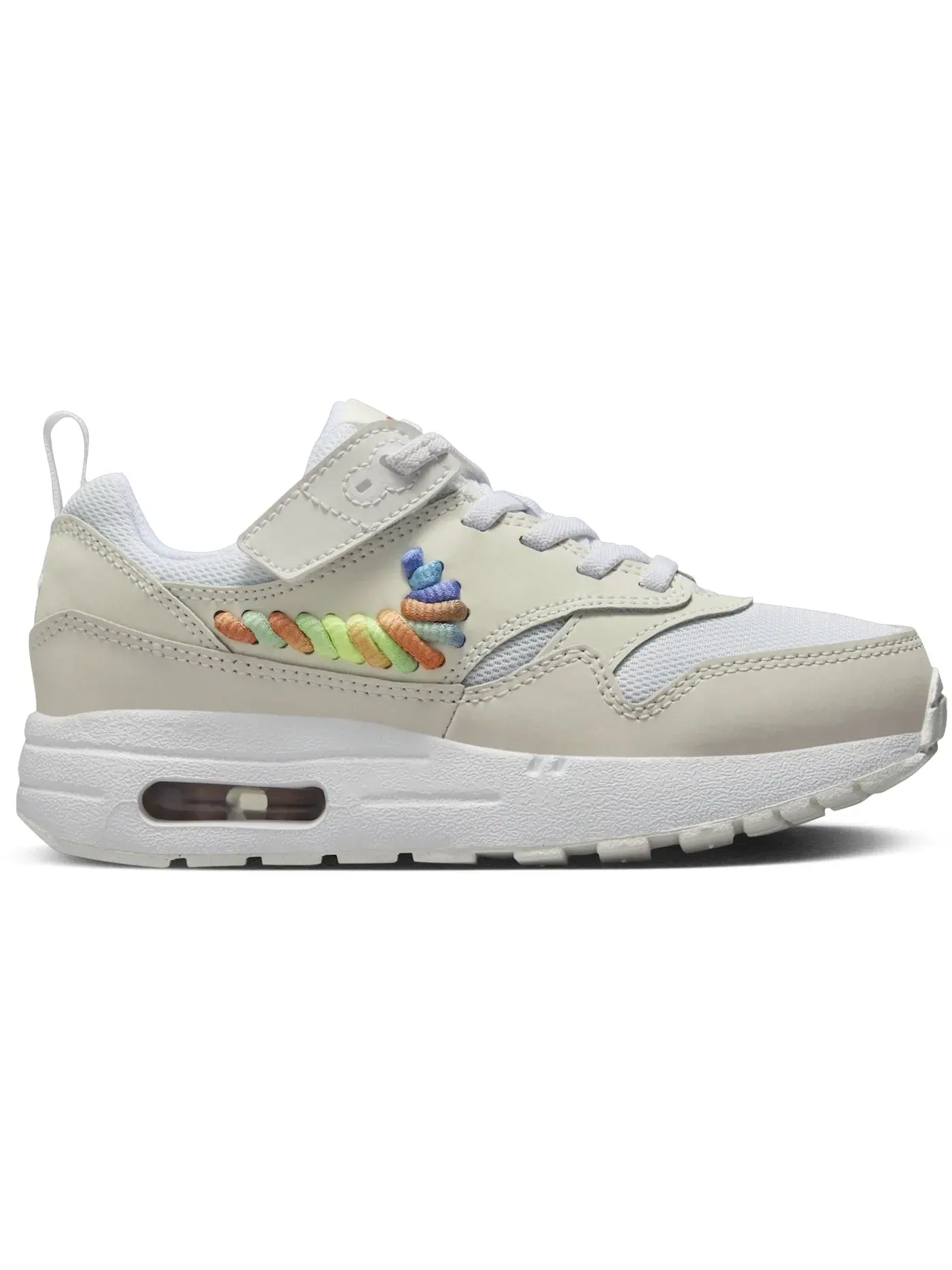 Детские кроссовки для активного отдыха Nike Air Max 1 SE EasyOn Nike — изображение 1 из 1, белый/белый//мульти