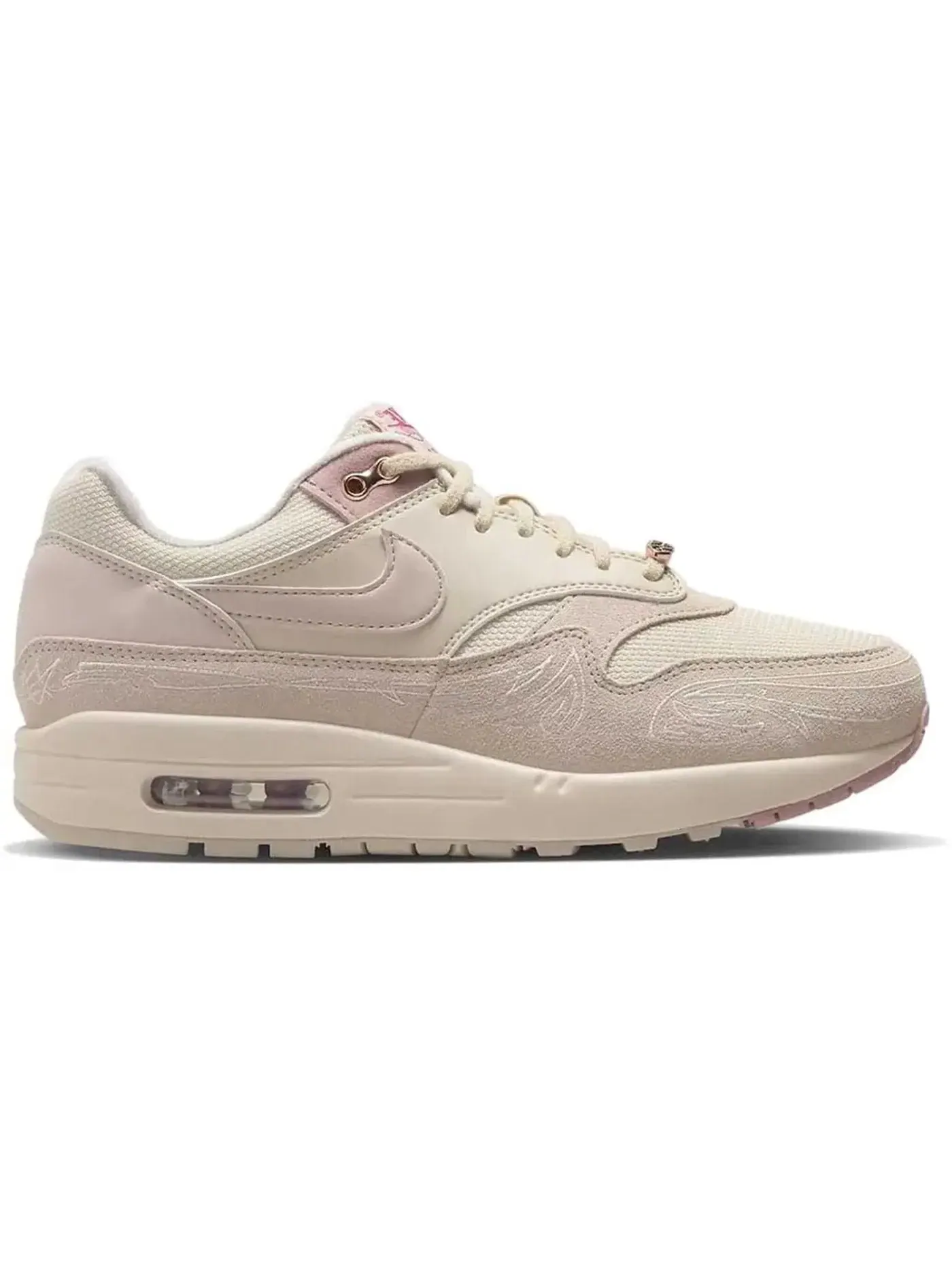 Женские кроссовки Lifestyle Nike Air Max 1 — изображение 1 из 1, бежевый/розовый/светлый