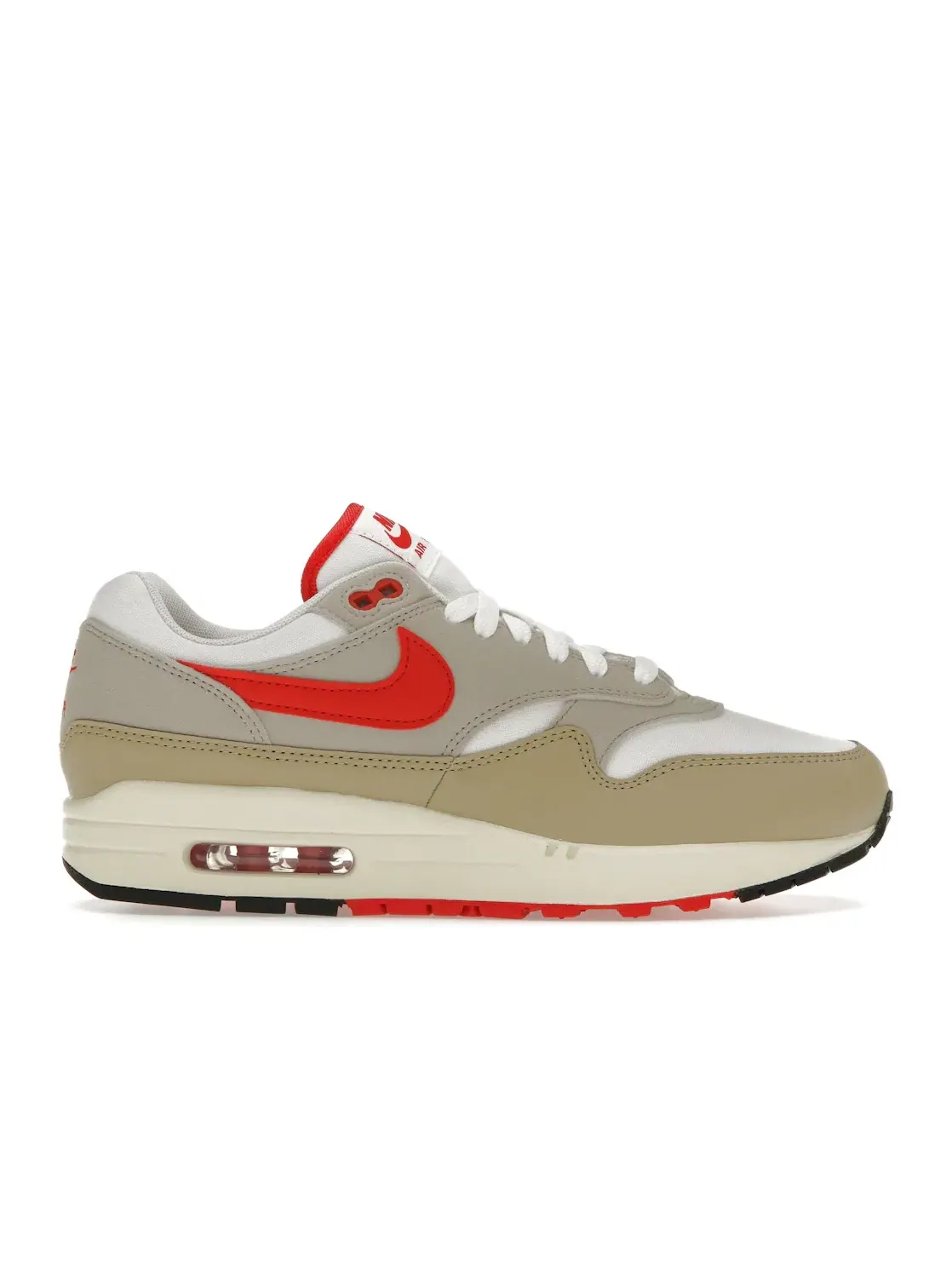 Мужские кроссовки Lifestyle Nike Air Max 1 — изображение 1 из 4, белый/кремовый//красный