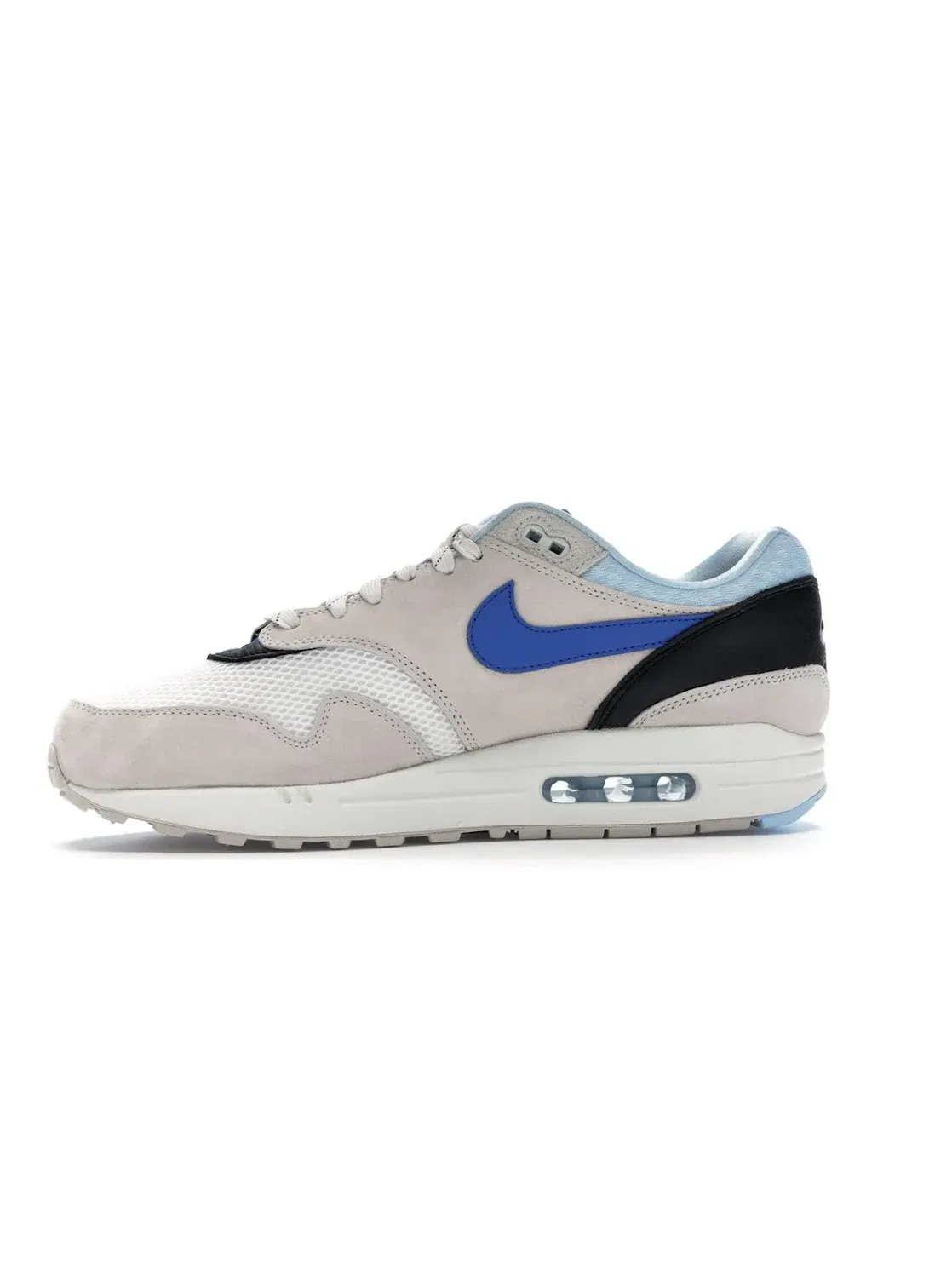Мужские кроссовки Lifestyle с замшей и сеткой Nike Air Max 1 — изображение 3 из 4, бежевый/синий-черный
