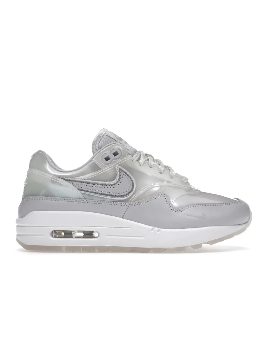Женские кроссовки Lifestyle с полупрозрачным верхом Nike Air Max 1 — изображение 1 из 4, белый/прозрачный-серый