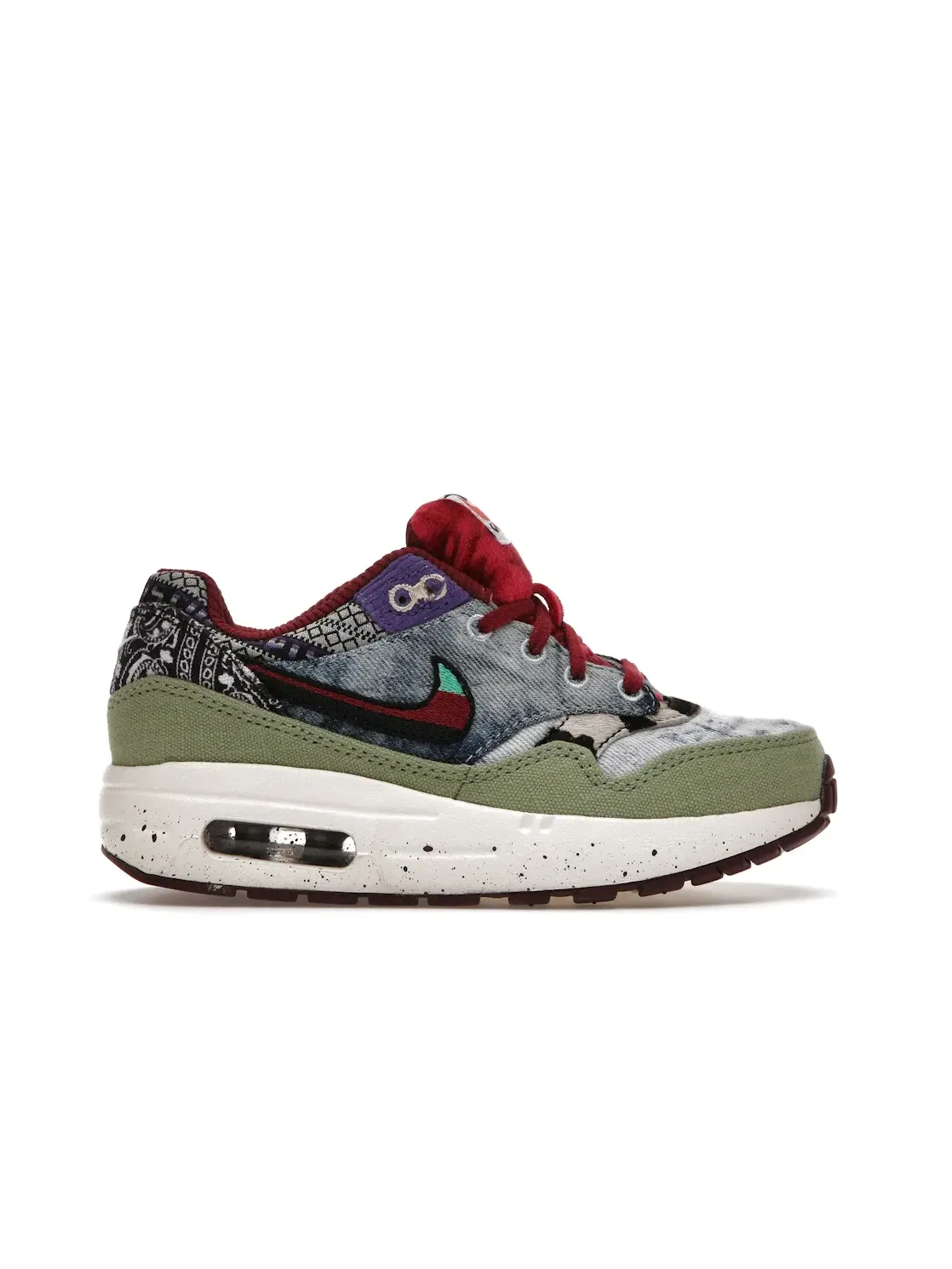 Детские кроссовки Lifestyle Nike Air Max 1 SP Concepts Mellow — изображение 1 из 4, зеленый/черный/красный