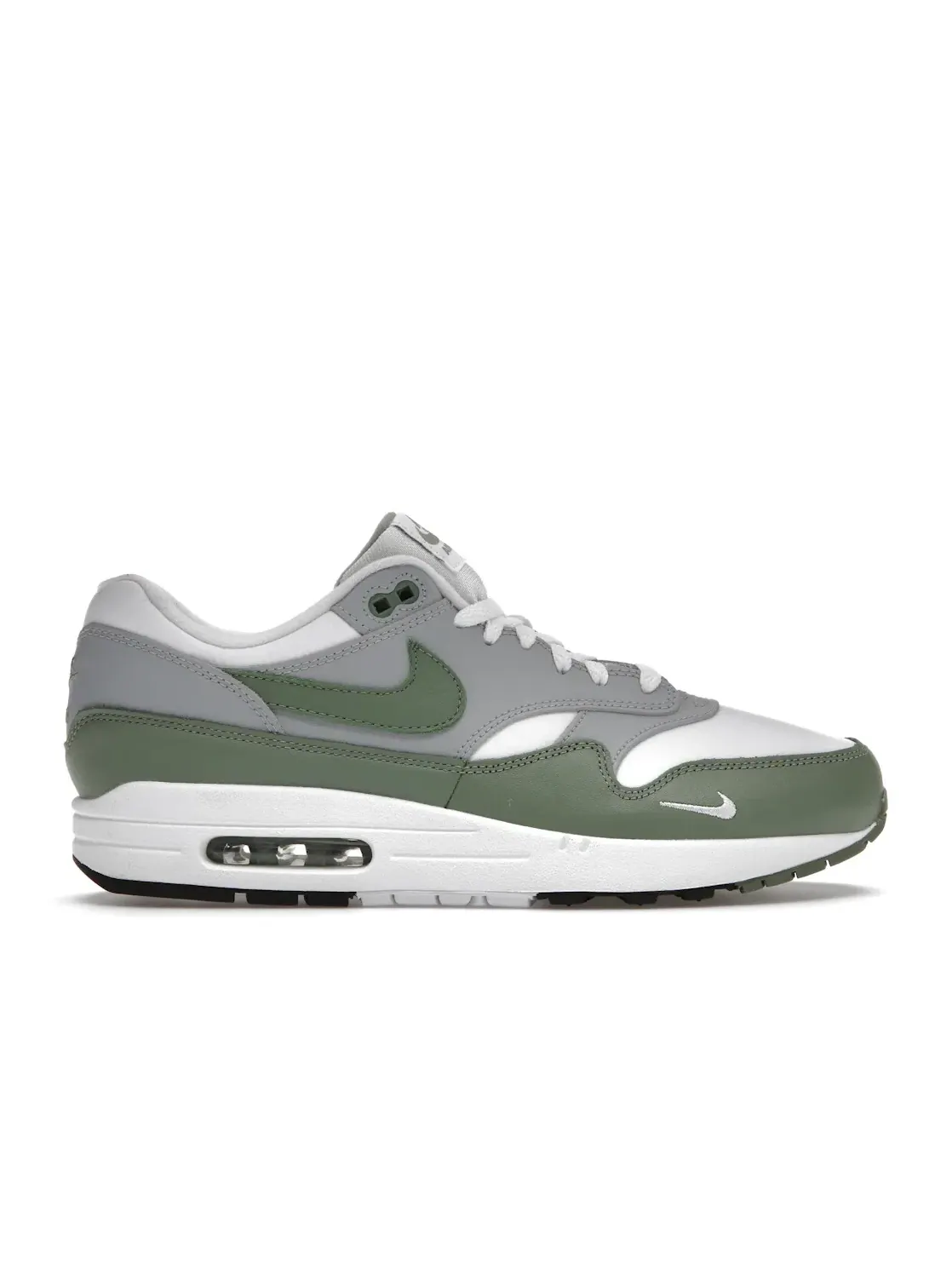 Мужские кроссовки с кожаным верхом Nike Air Max 1 — изображение 1 из 4, белый/-серый-черный
