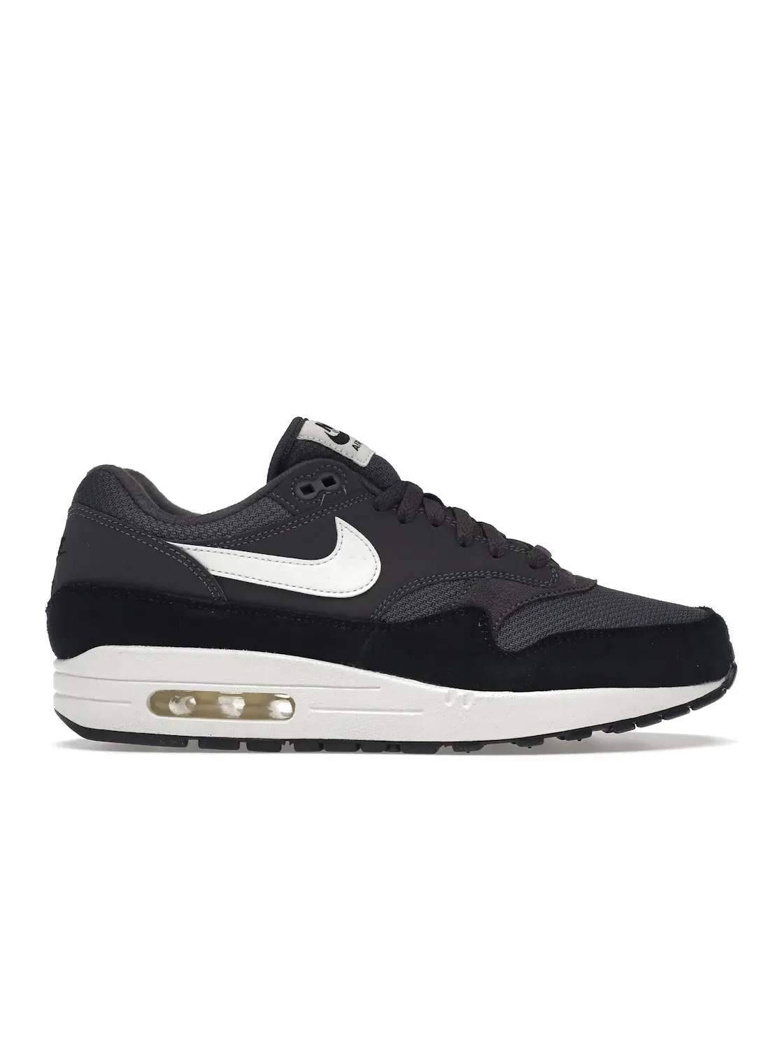 Мужские кроссовки с видимой подушкой Air Max Nike Air Max 1 — изображение 1 из 4, серый/--черный