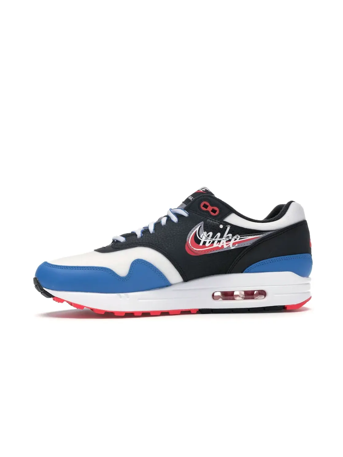 Мужские кроссовки с верхом из кожи Nike Air Max 1 Time Capsule Pack Nike — изображение 3 из 4, черный/серый-синий